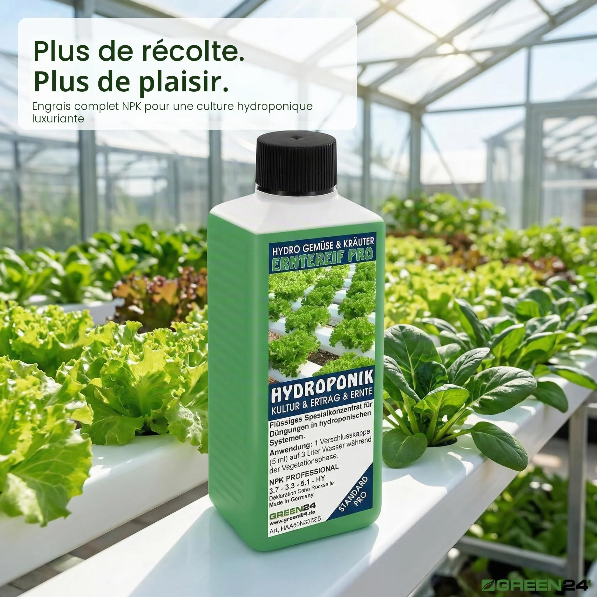 Engrais complet NPK pour plantes hydroponiques - Nutriments concentrés 250 ml