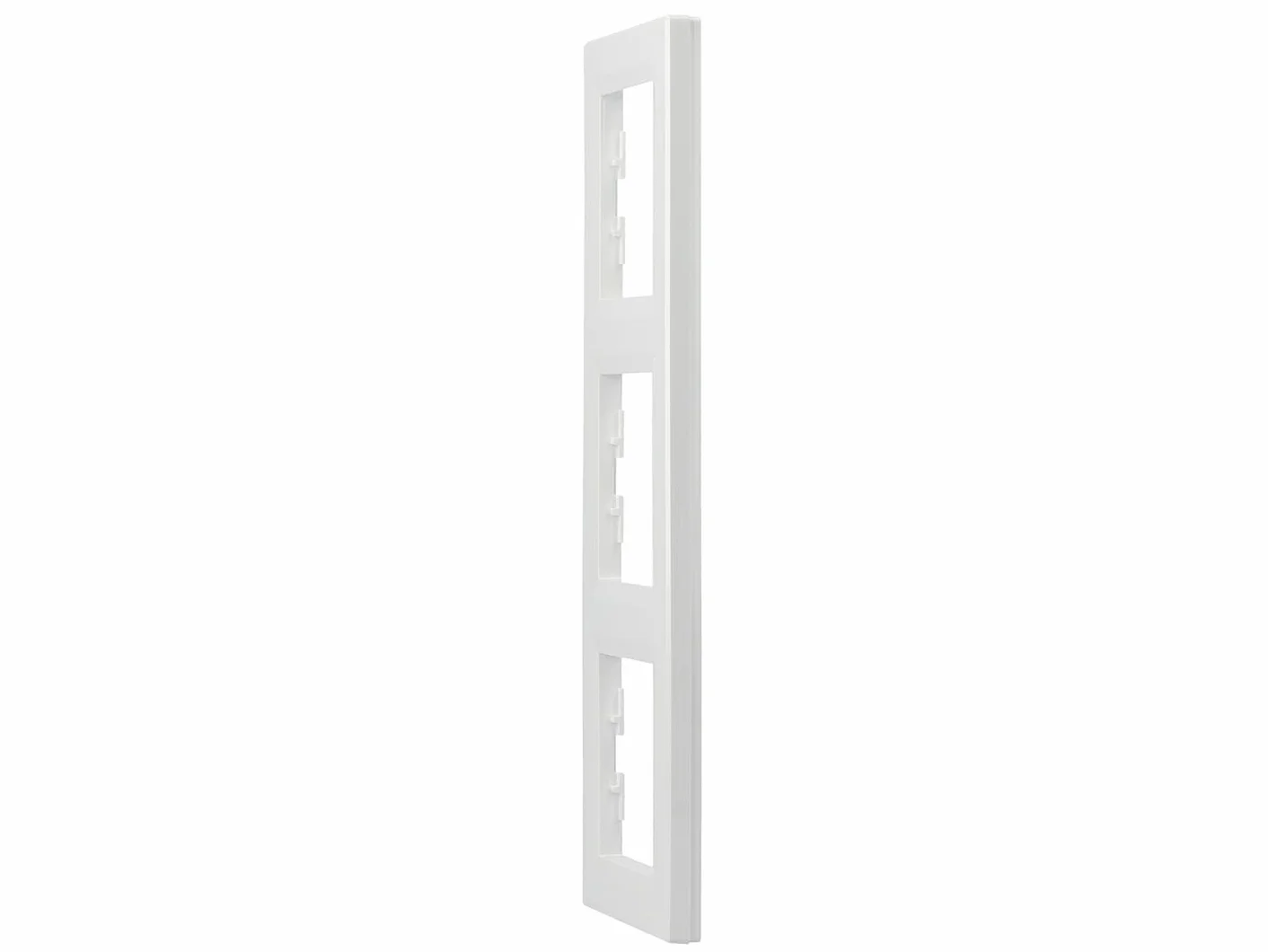 Schneider Electric Asfora EPH5810321D Cadre vertical pour prise et interrupteur, 3 prises, blanc, 1 pièce