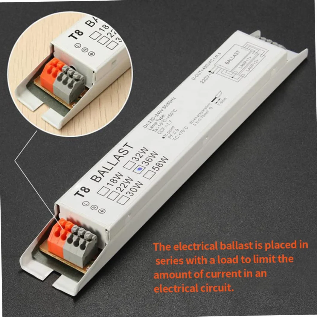 Ballast Électronique T8 Ballast Électronique, 2x36w Tension Largeur Fluorescent Instant Start De Démarrage De La Lampe D'économie D'énergie Parfaite Pour Une Utilisation Par Des Professionnels Ou Une