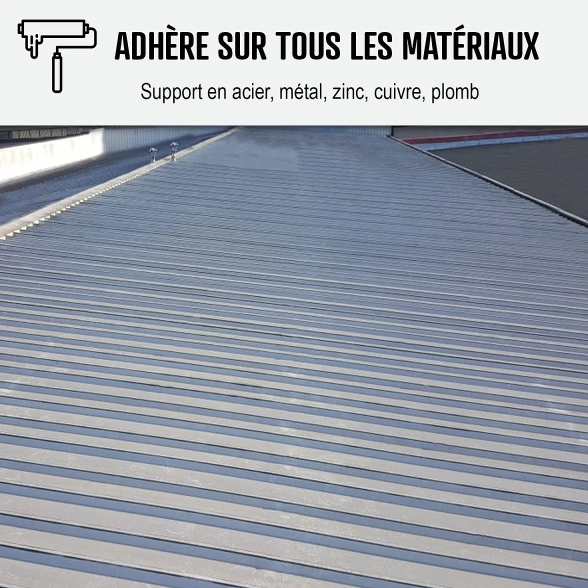 Produit d'étanchéité, toiture métallique, bac acier, peinture tôle, bardage, rouille, résistant à la corrosion et aux intempéries : Arcafilm antico - 20 kg Gris Orage - ARCANE INDUSTRIES