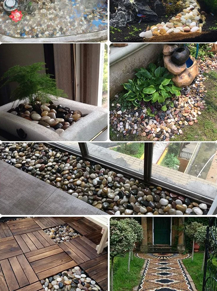 Galets Naturel Décoratif Poli Pierres Décoration Cailloux Jardin 2-4 cm 0.9kg
