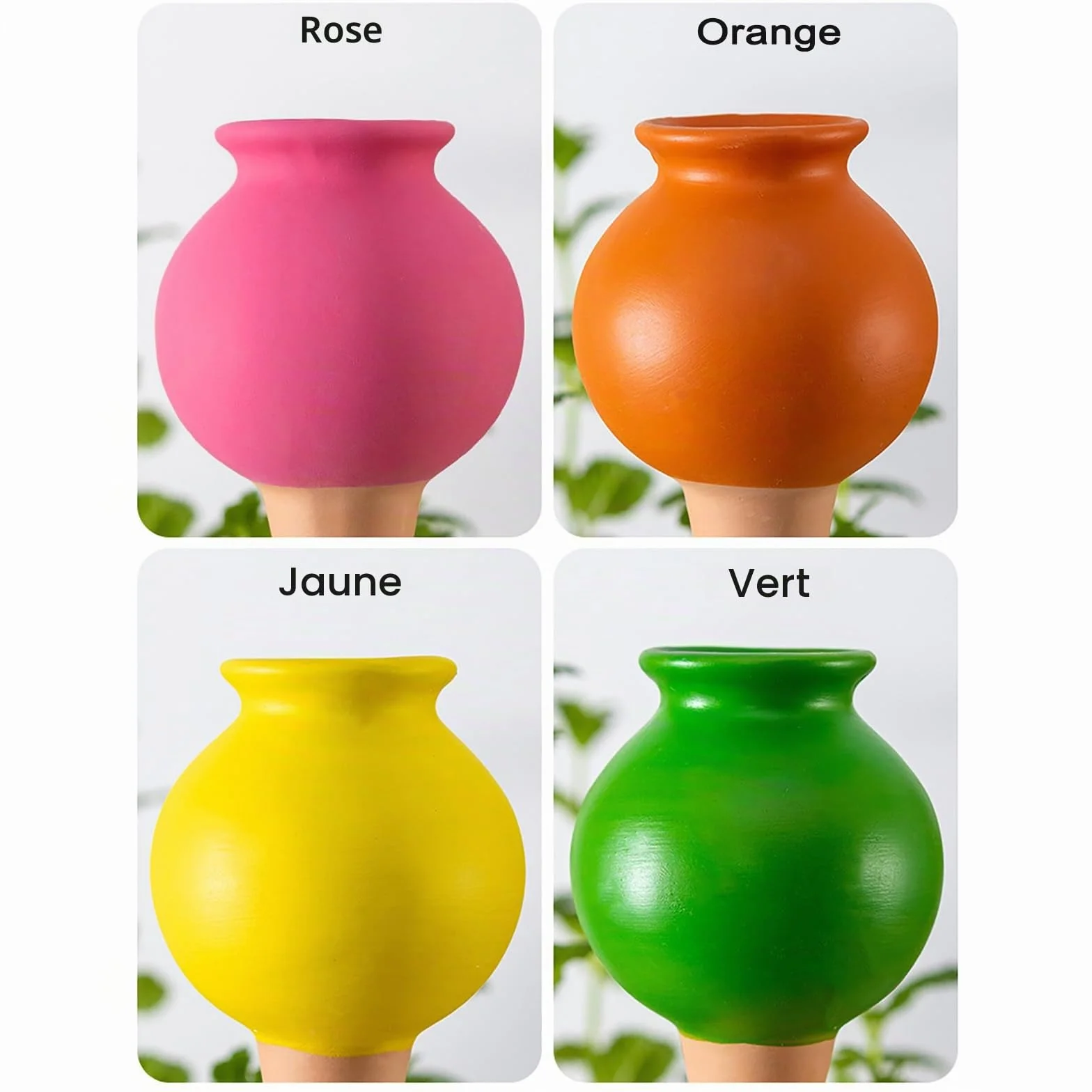 RoseFlower Oyas Terre Cuite Arrosage Automatique Plante Intérieur Extérieur 100ml