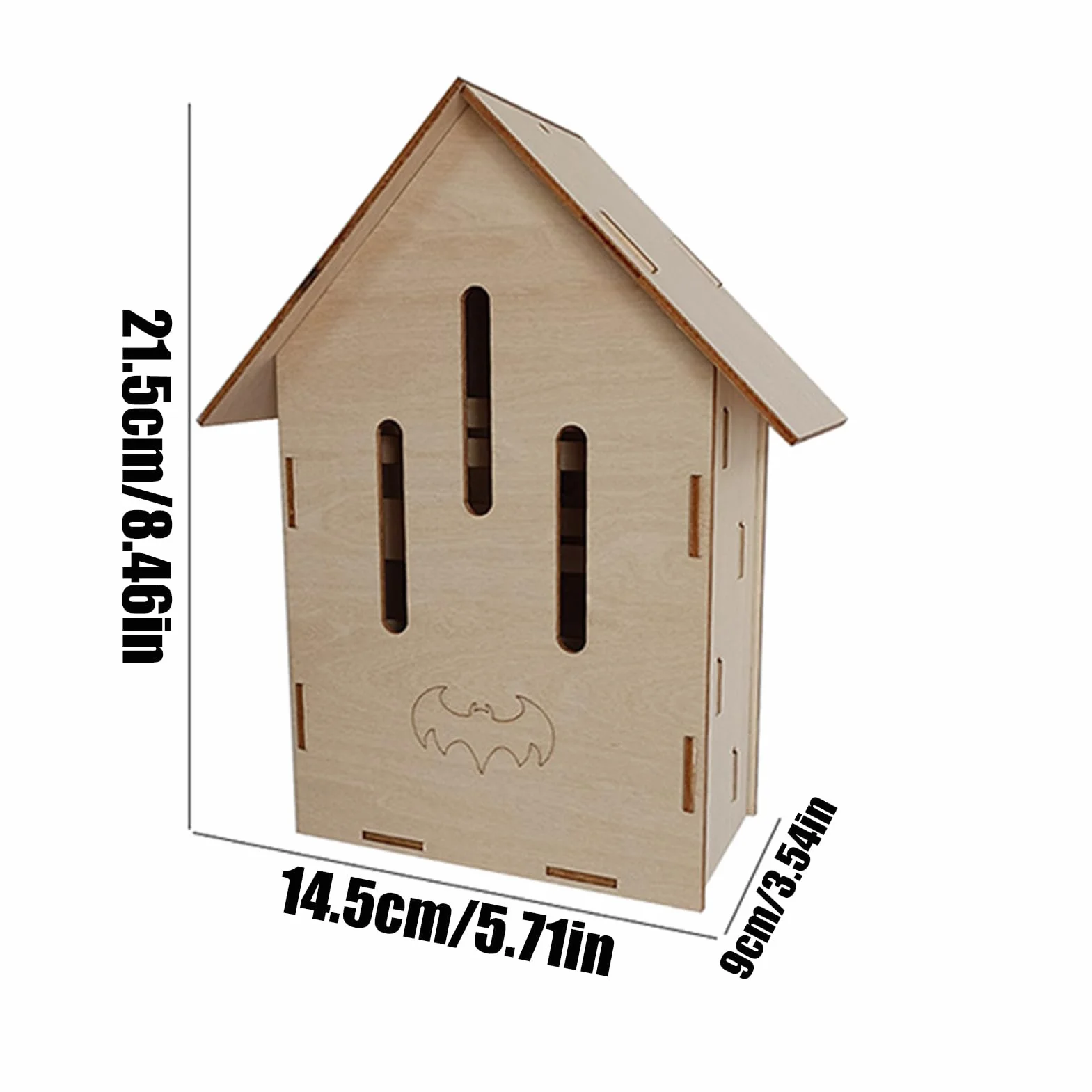 Nichoir à Chauves-Souris en Bois Habitat Animal Extérieur Cavité de Repos