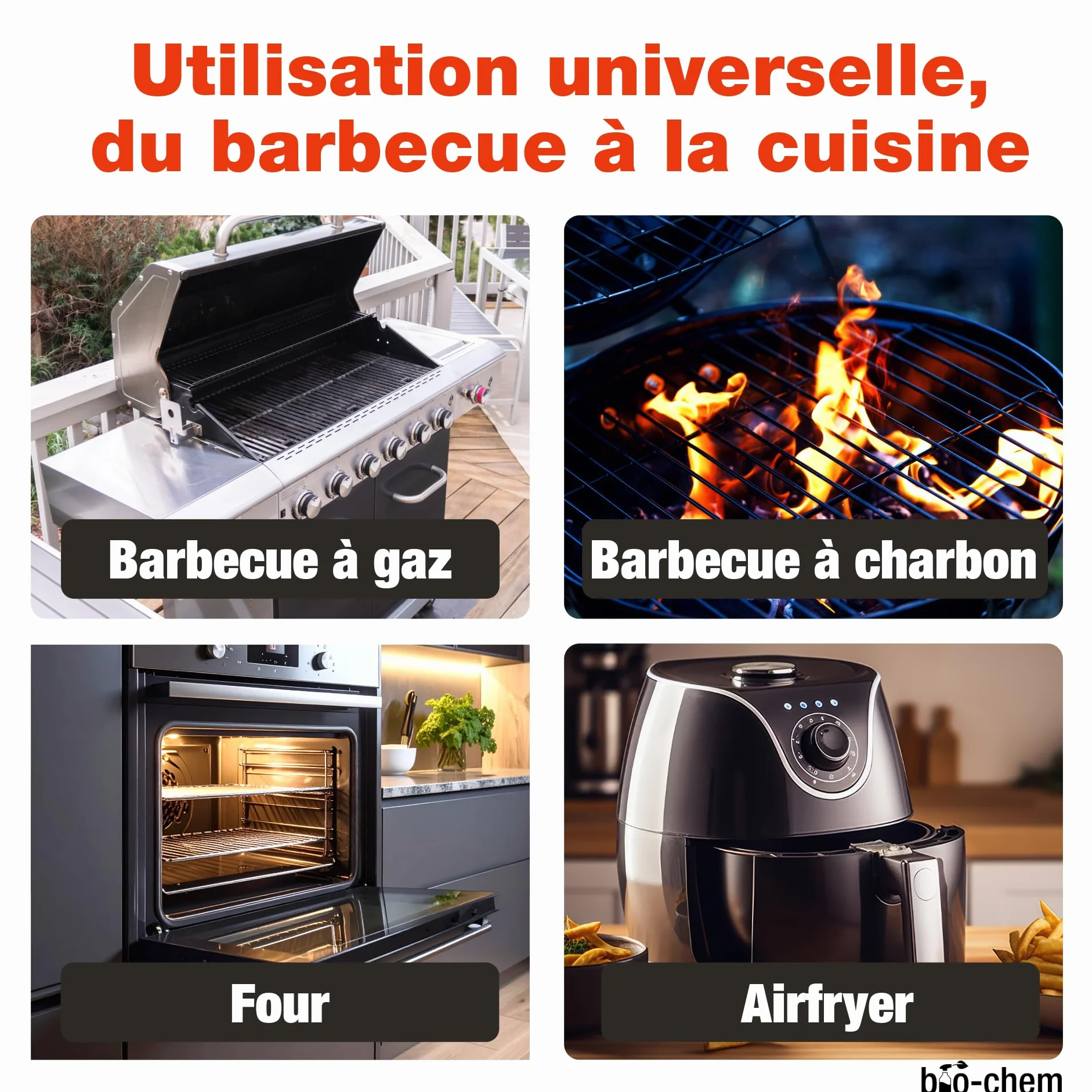 Spray nettoyant pour barbecues 0,75L - Dégraissant prêt à l'emploi pour plancha et grille barbecue