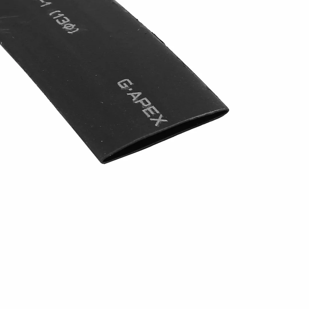 sourcing map Gaine Thermorétractable 13mm Diamètre 2:1 Rapport Tube Thermorétractable Fil Enveloppe 5m Noir