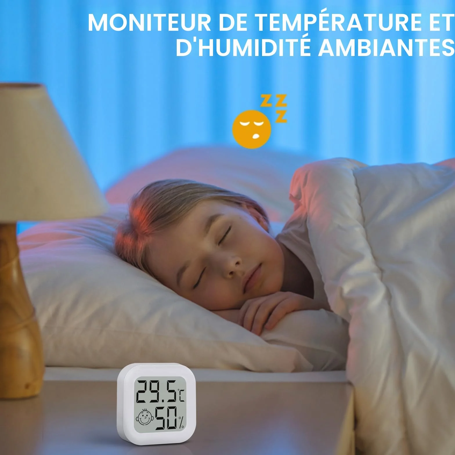 CNMTCCO Thermomètre hygromètre intérieur 4 pièces mini thermomètre digital pour chambre de bébé