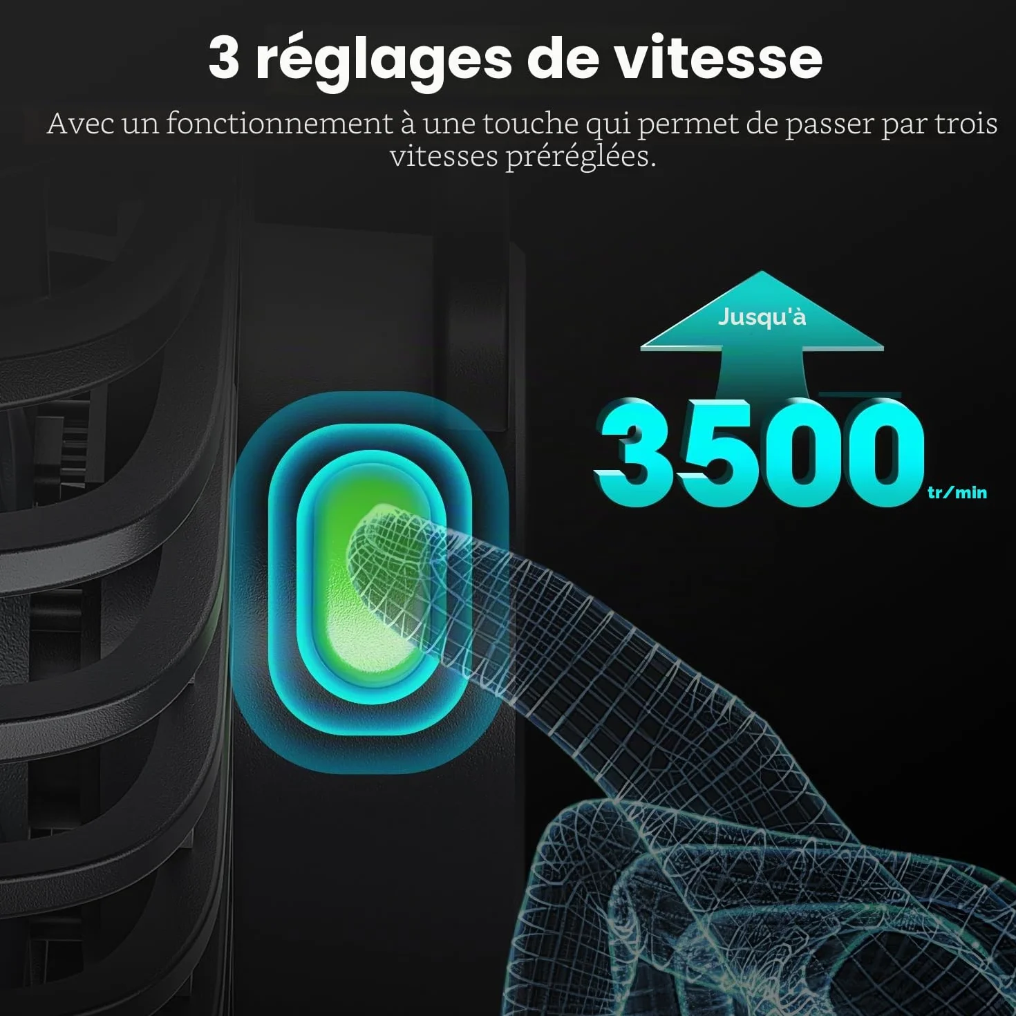 VIVOSUN AeroWave D4 Ventilateur de culture à pince 10 cm 3 vitesses angle réglable lot de 2