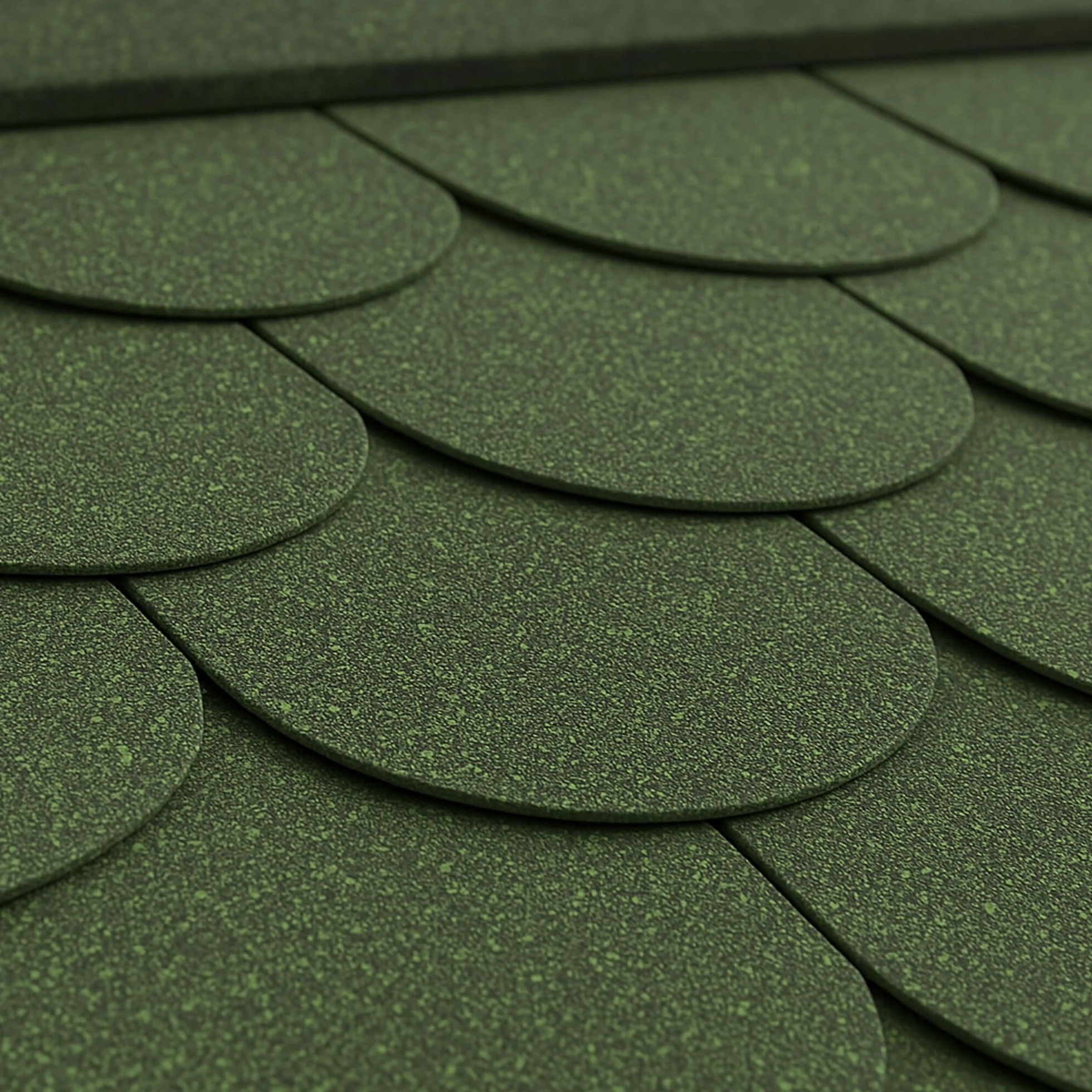 Lot de bardeaux bitumineux Timbela Beaver B-GREEN - couleur vert, revêtement de toiture en bitume pour abri de jardin