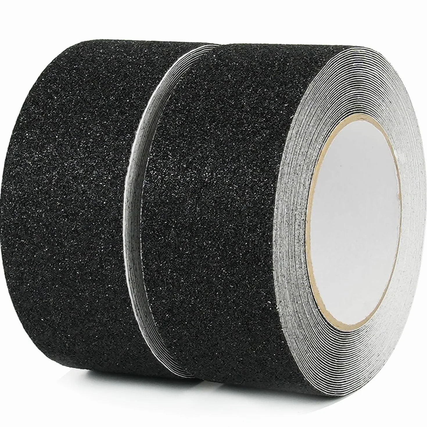 CHUANGSEED Lot de 2 rouleaux de ruban adhésif antidérapant noir 50 mm x 10 m haute traction pour intérieur/extérieur