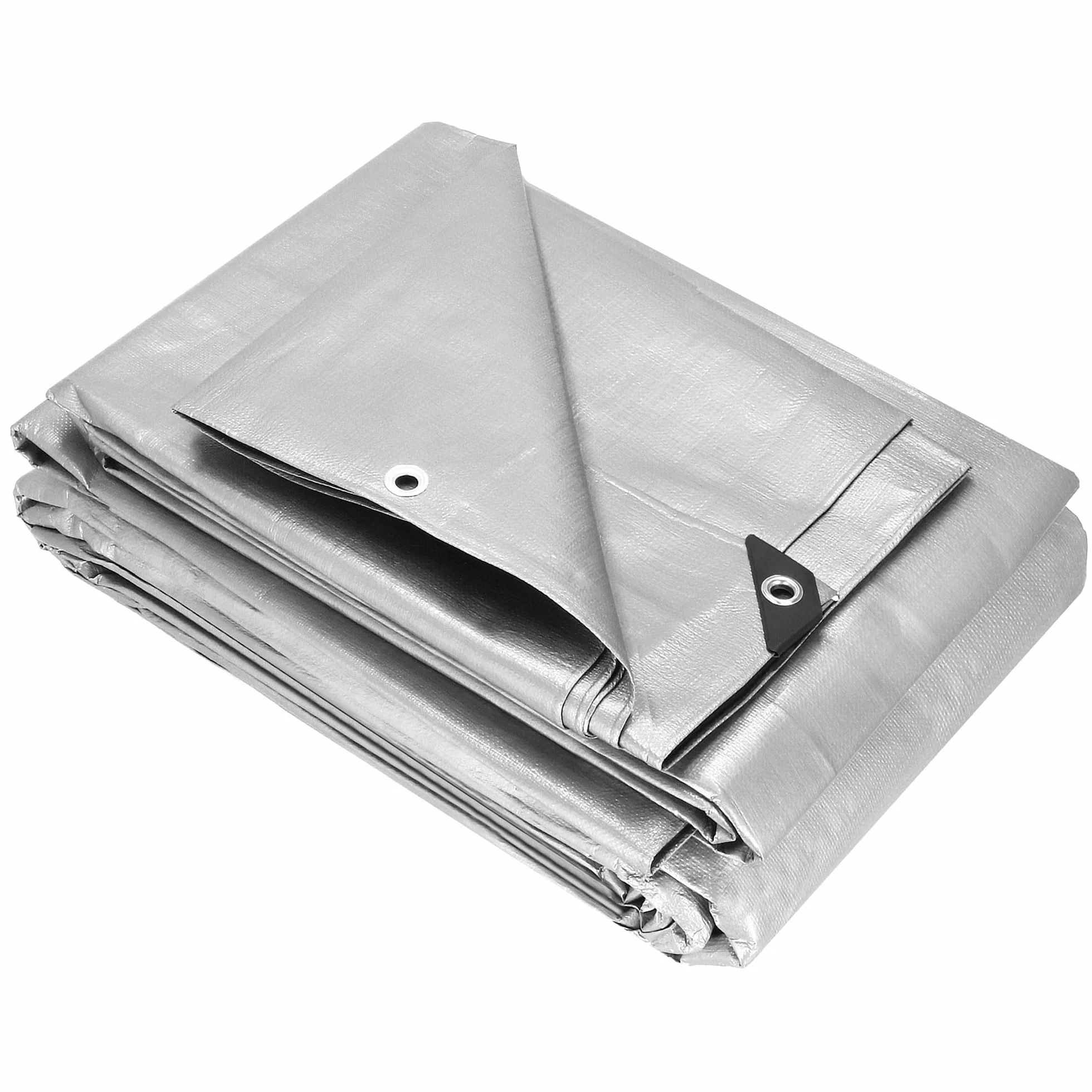 Bâche renforcée - 3 x 5 m - 260 g - Gris - Extra forte - Imperméable - Résistant aux UV - En polyéthylène - Pour jardin, construction, bois, véhicules, machines Springos