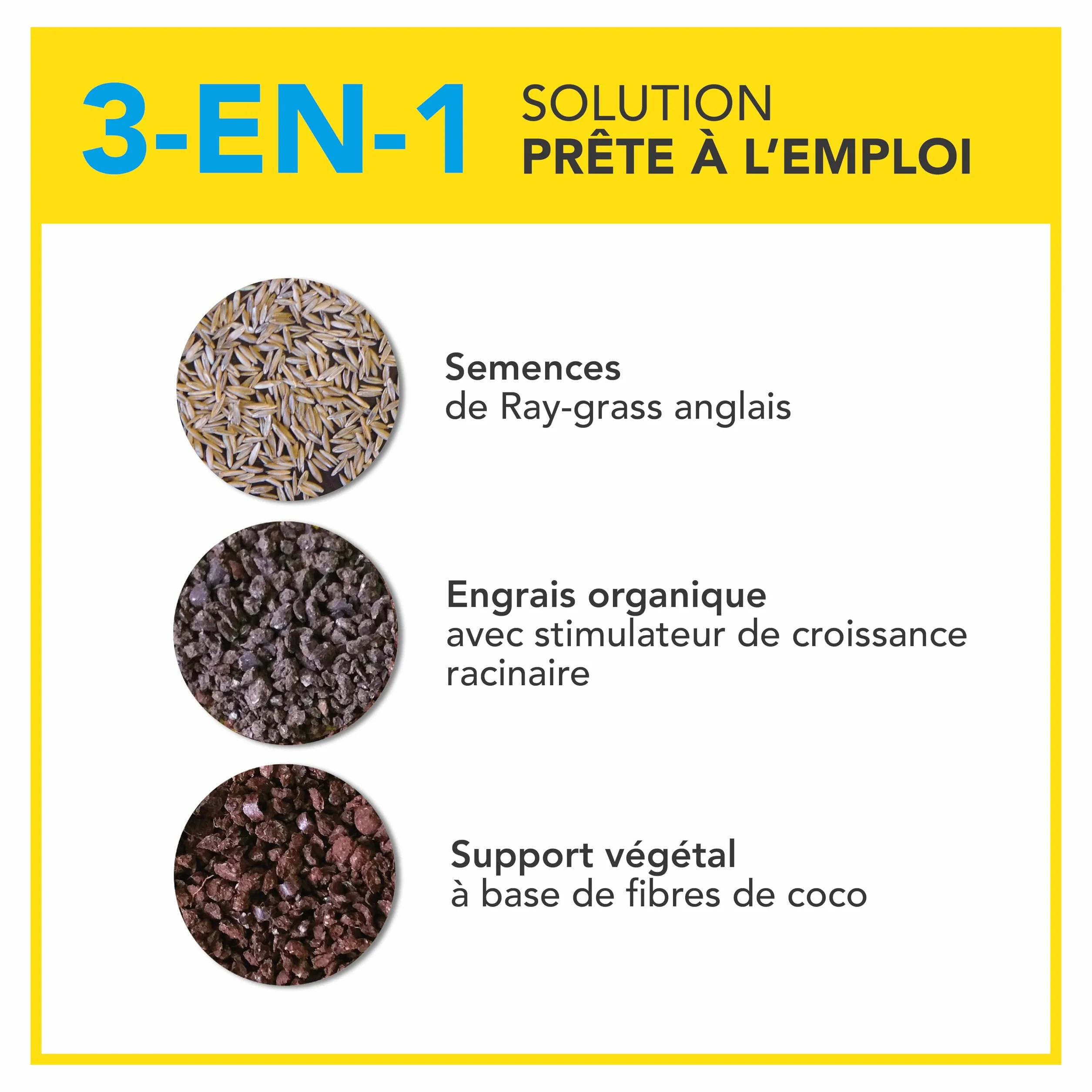 BARENBRUG Soin Rebouche Trou 3-en-1 Engrais Organique Gazon 1KG