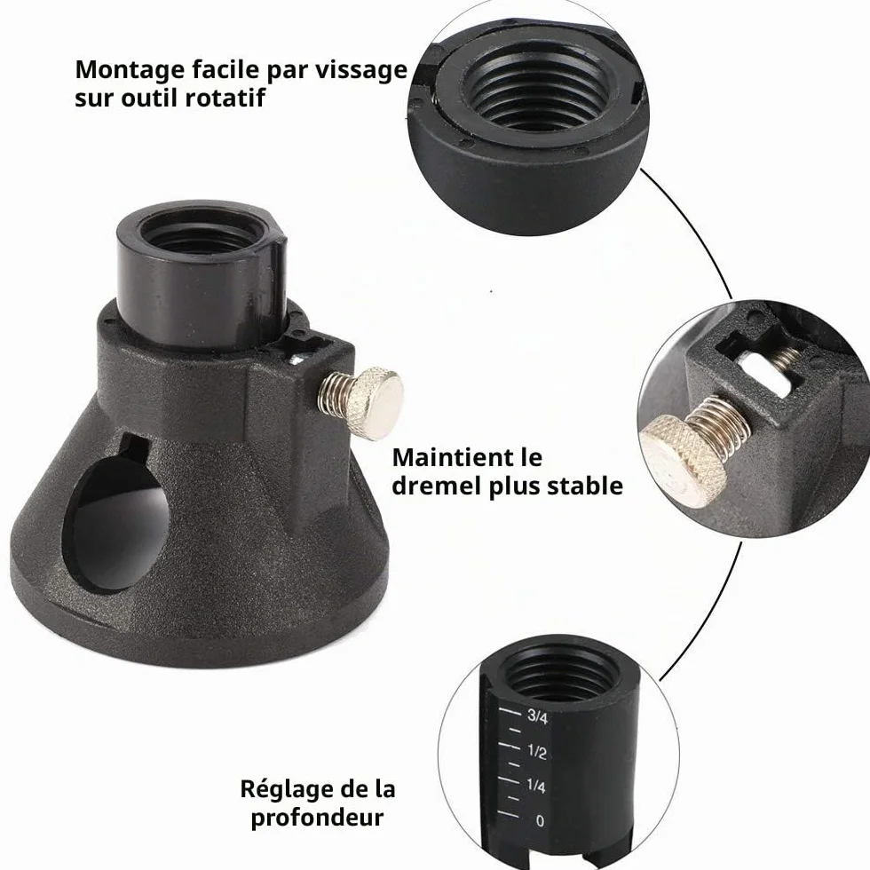 Kit de Découpe pour Outils Multiples Ensemble de Fraises Multifonctions pour Dremel Outil Rotatif avec 6pcs Fraises Rotatives HSS et 4pcs Foret Hélicoïdal