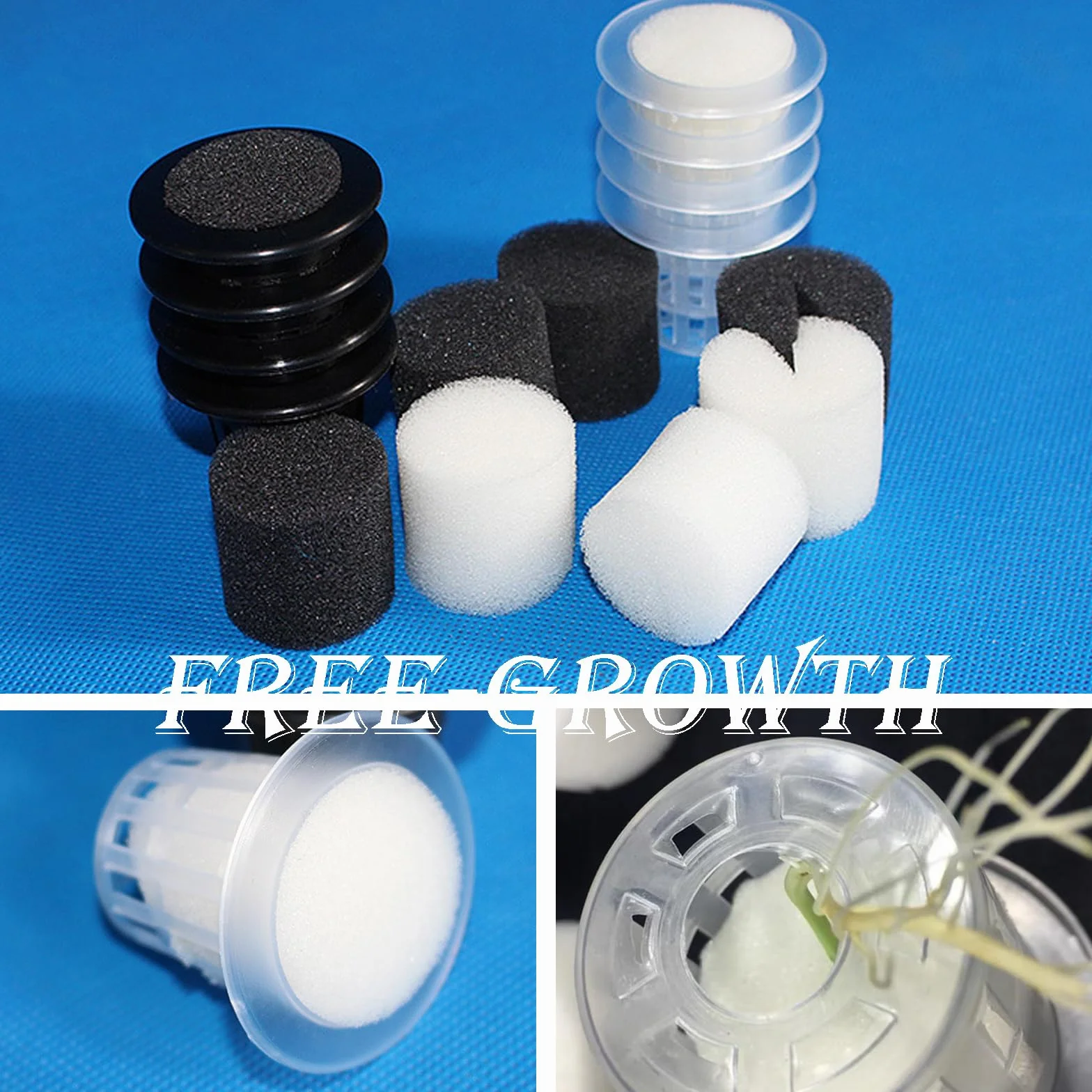 Système Hydroponique Éponge de Plantation 50 Pièces 32 x 30mm pour Légumes et Fleurs
