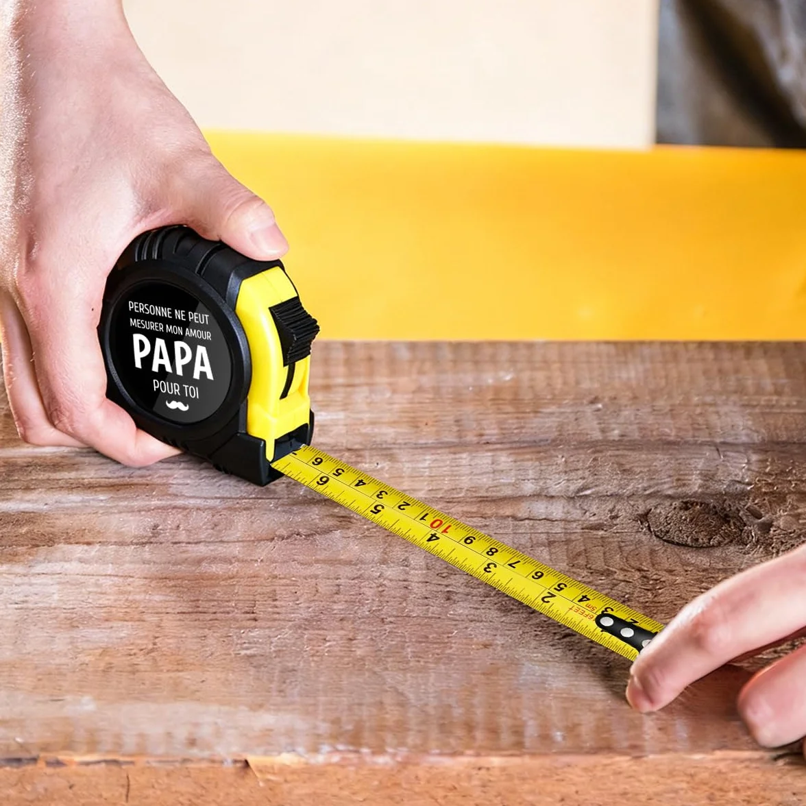 Mètre Ruban Cadeau Fête des Pères Jaune