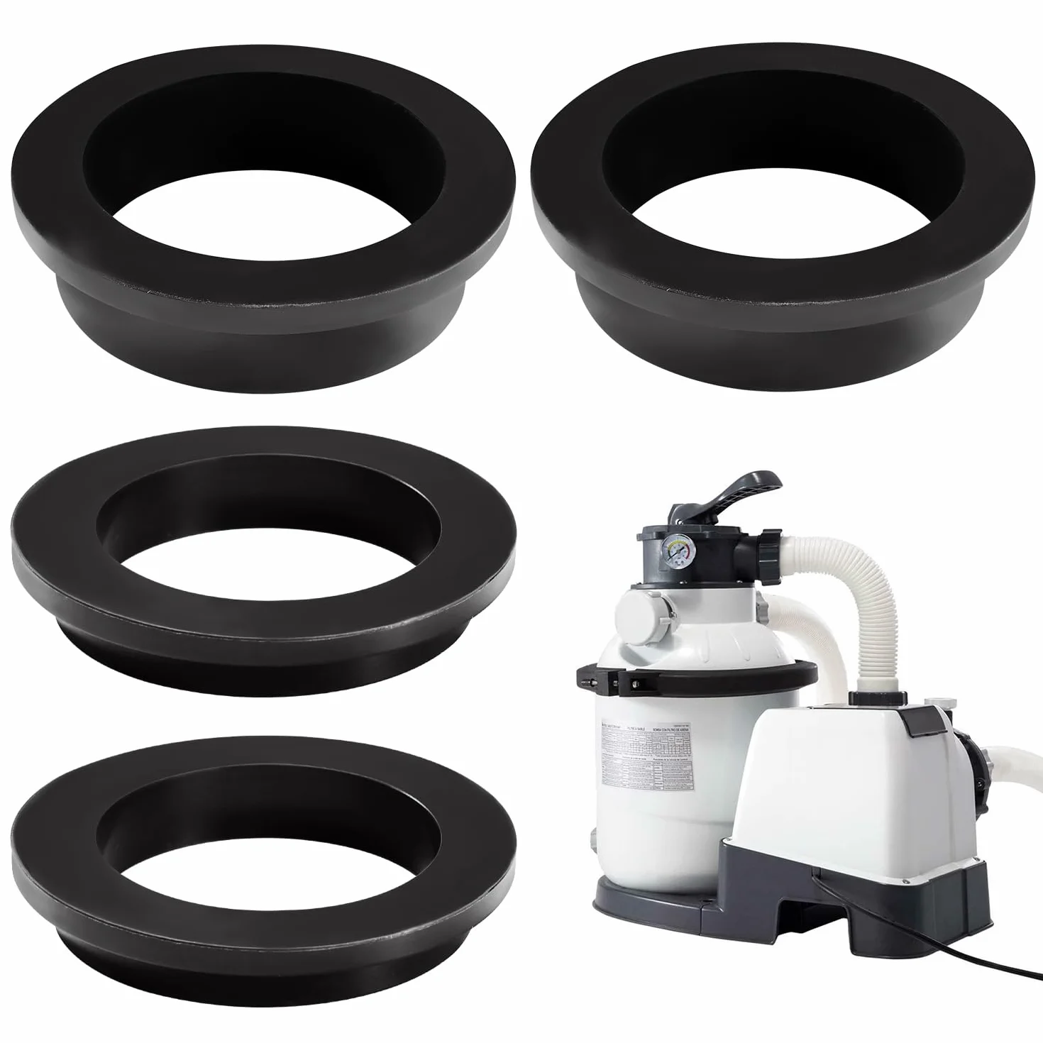 YIXISI 4 Pièces Joints Toriques en Forme de L pour Pompe de Piscine Compatible avec Intex 26323CA 26323EH
