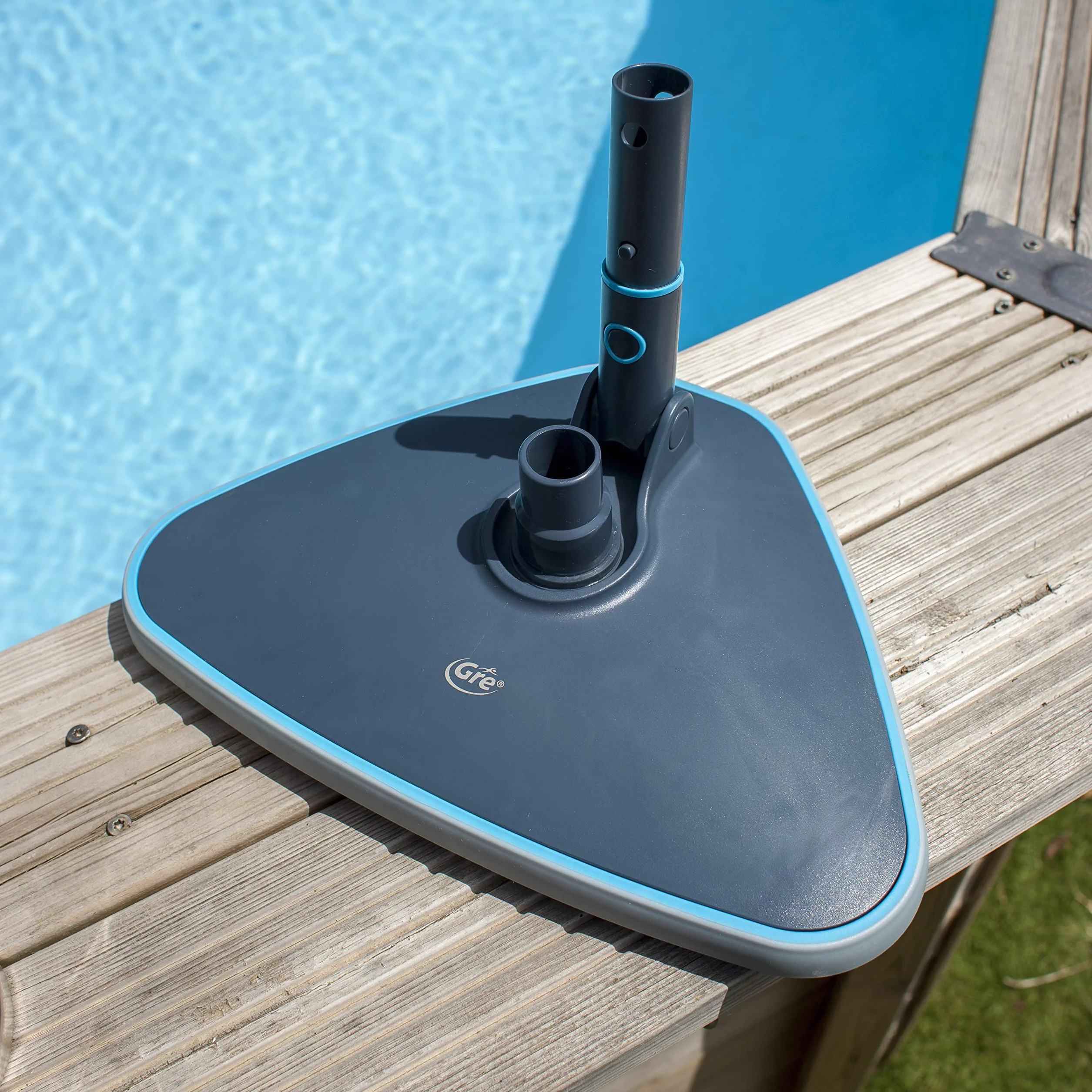 Gre VHTP40 Nettoyeur de Fond Manuel à Tête Triangulaire Rotatif pour Piscine