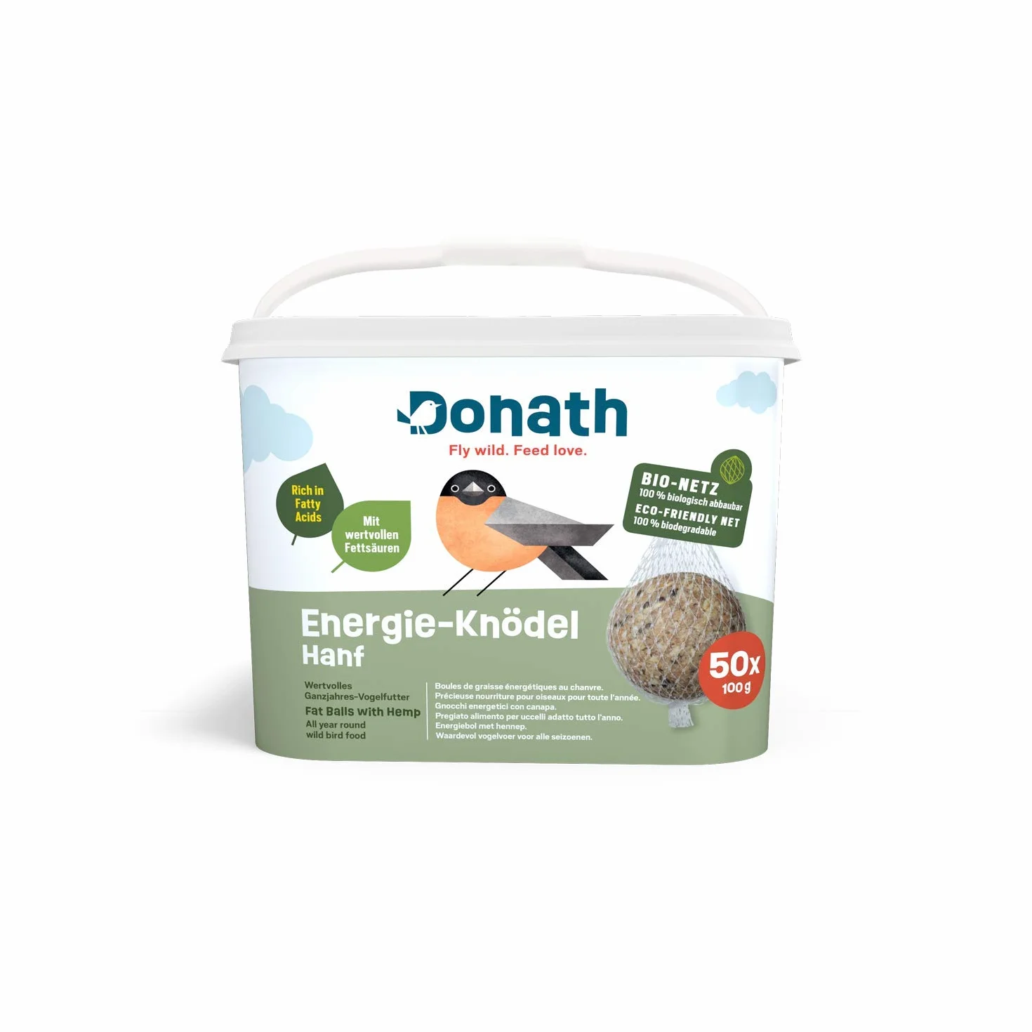 Donath Boules d'Energie de Chanvre en Net Bio 50 Unités