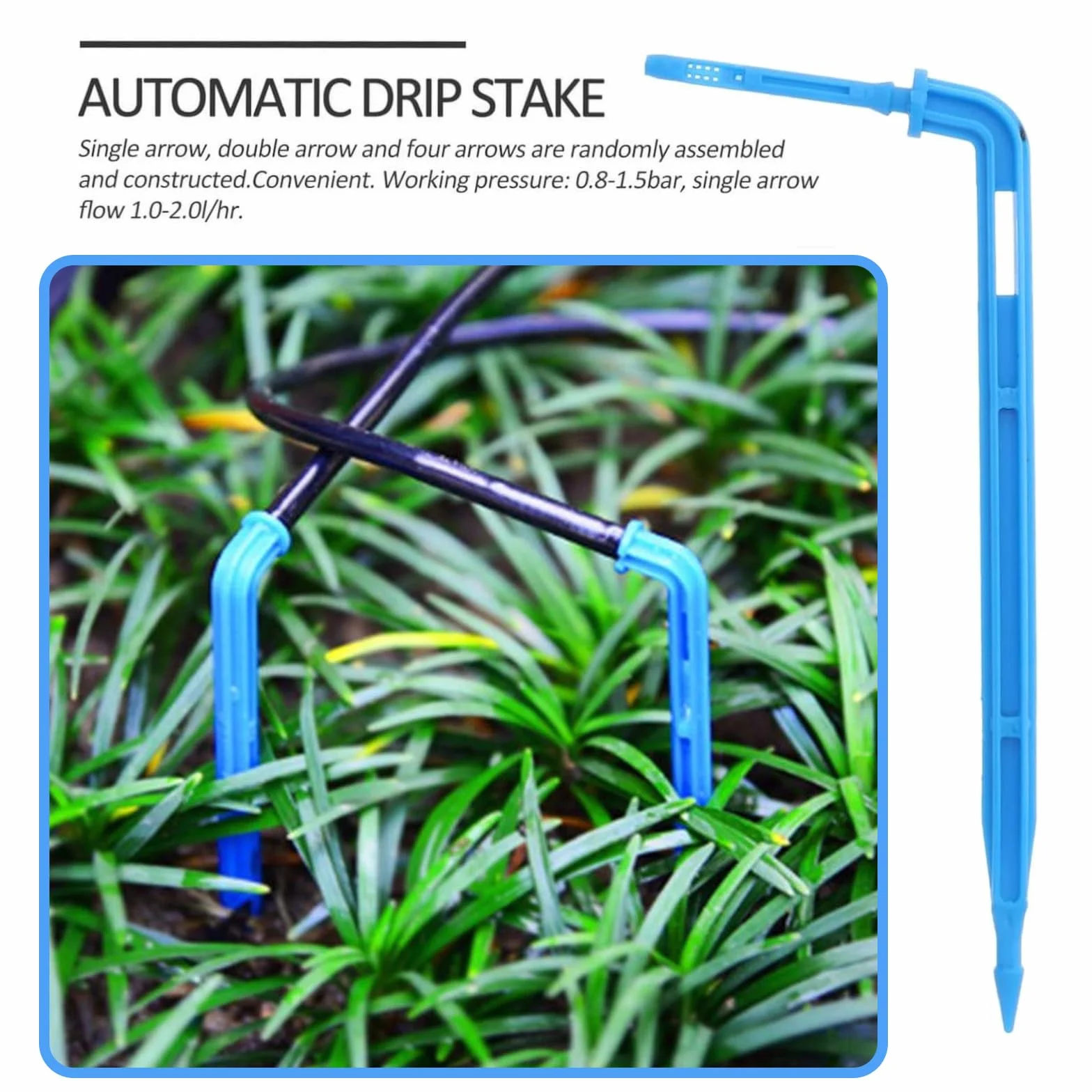 Kit d'Irrigation Goutte à Goutte 40 Pièces, Micro Asperseur pour Tube 3/5 mm, Jardin Serre Bleu
