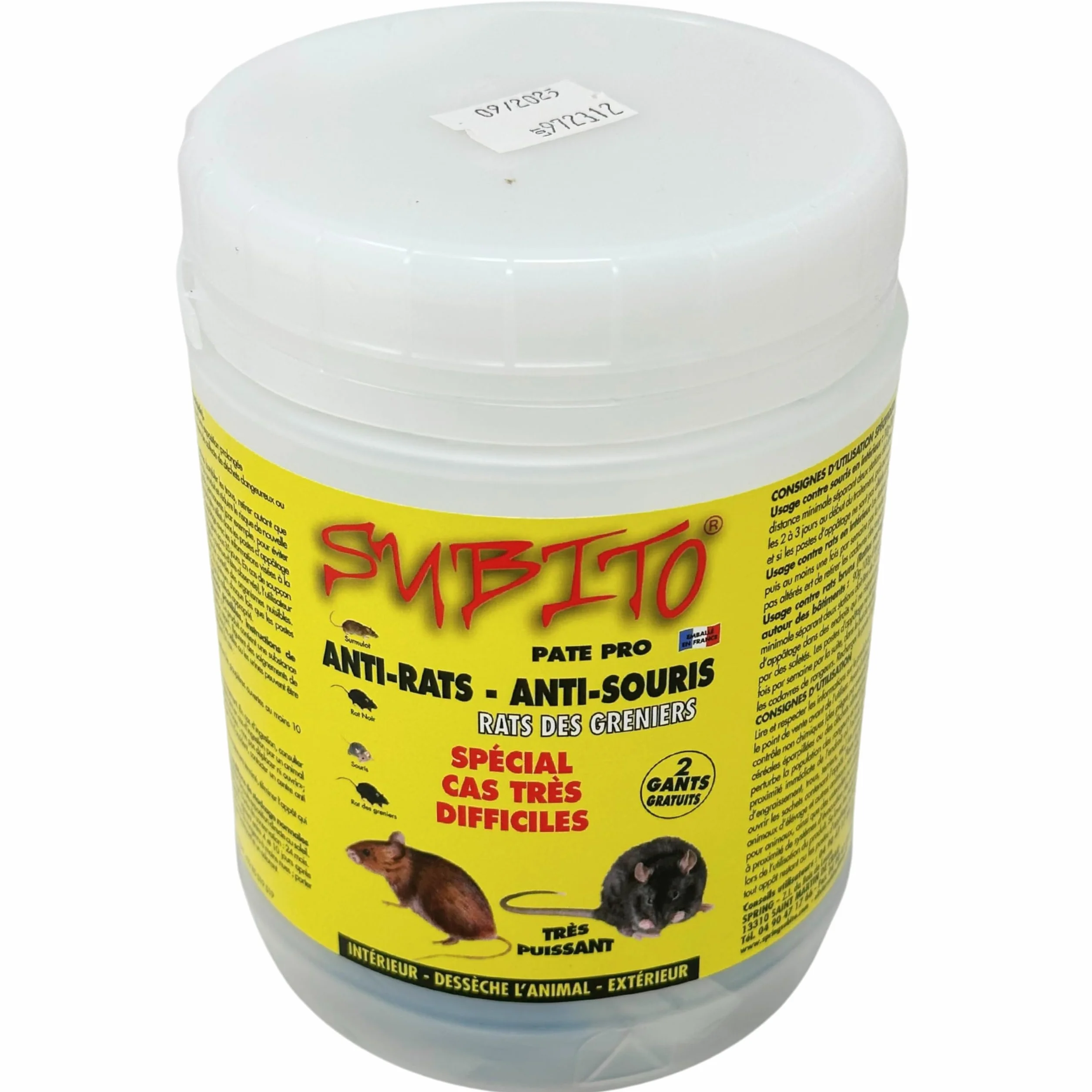 Raticide Professionnel Puissant 150g - Élimination Rapide Rats et Souris - Appât Poison Haute Appétence