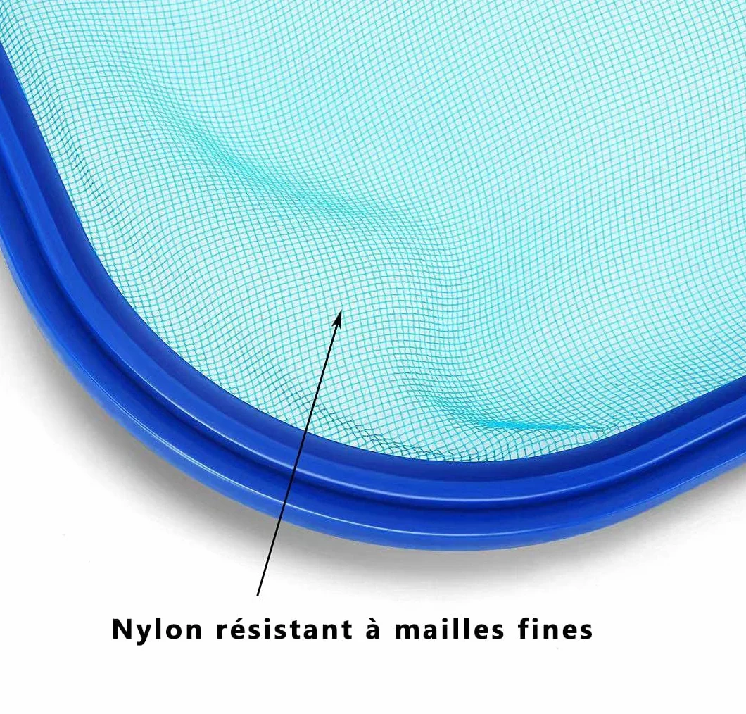 Voarge Épuisette de Surface pour Piscine 122 cm avec Manche Télescopique en Aluminium Maille Fine