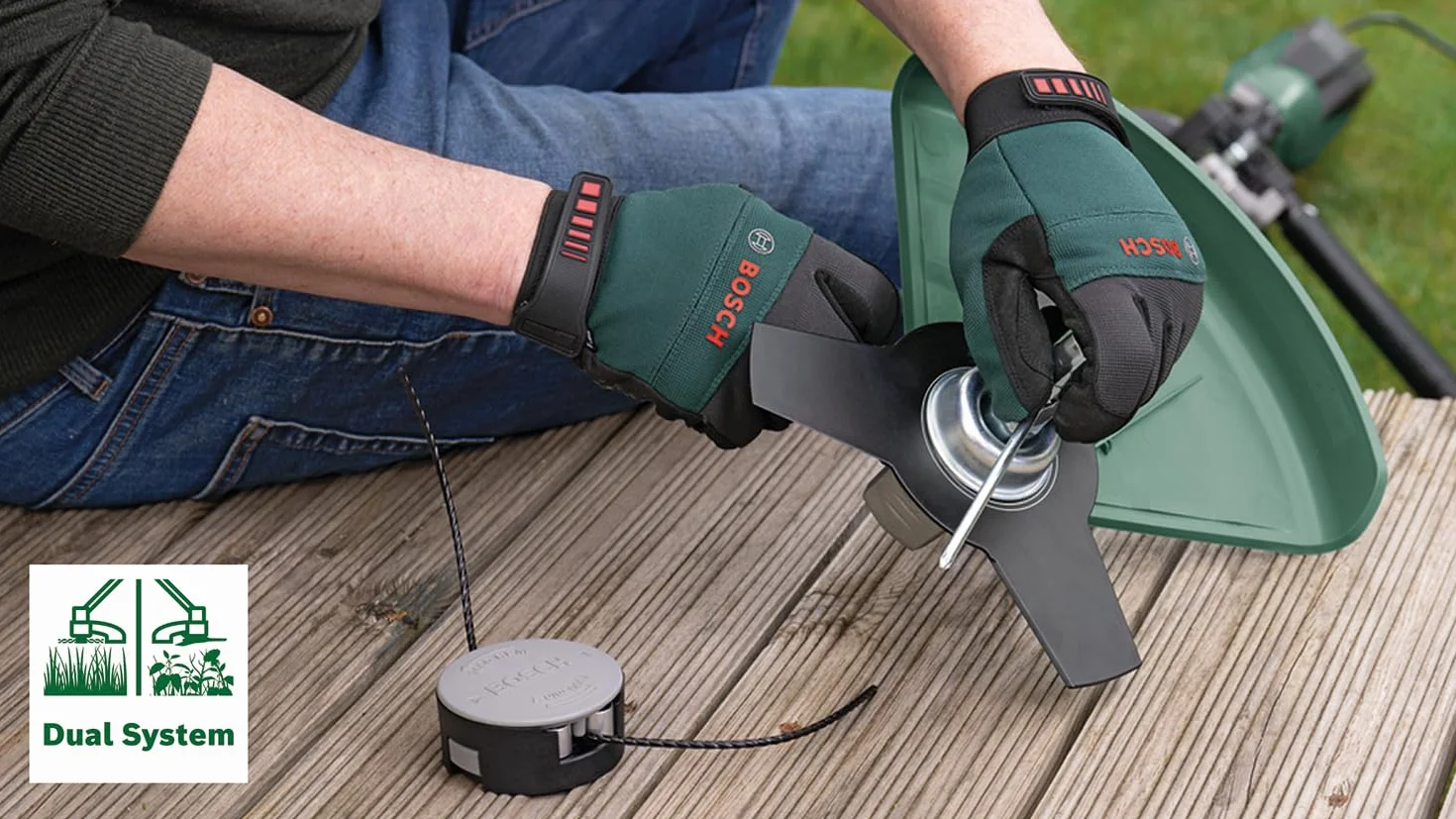 Bosch débroussailleuse AFS 23-37 1000 W Lame à 3 Dents Bobine Fil de Coupe