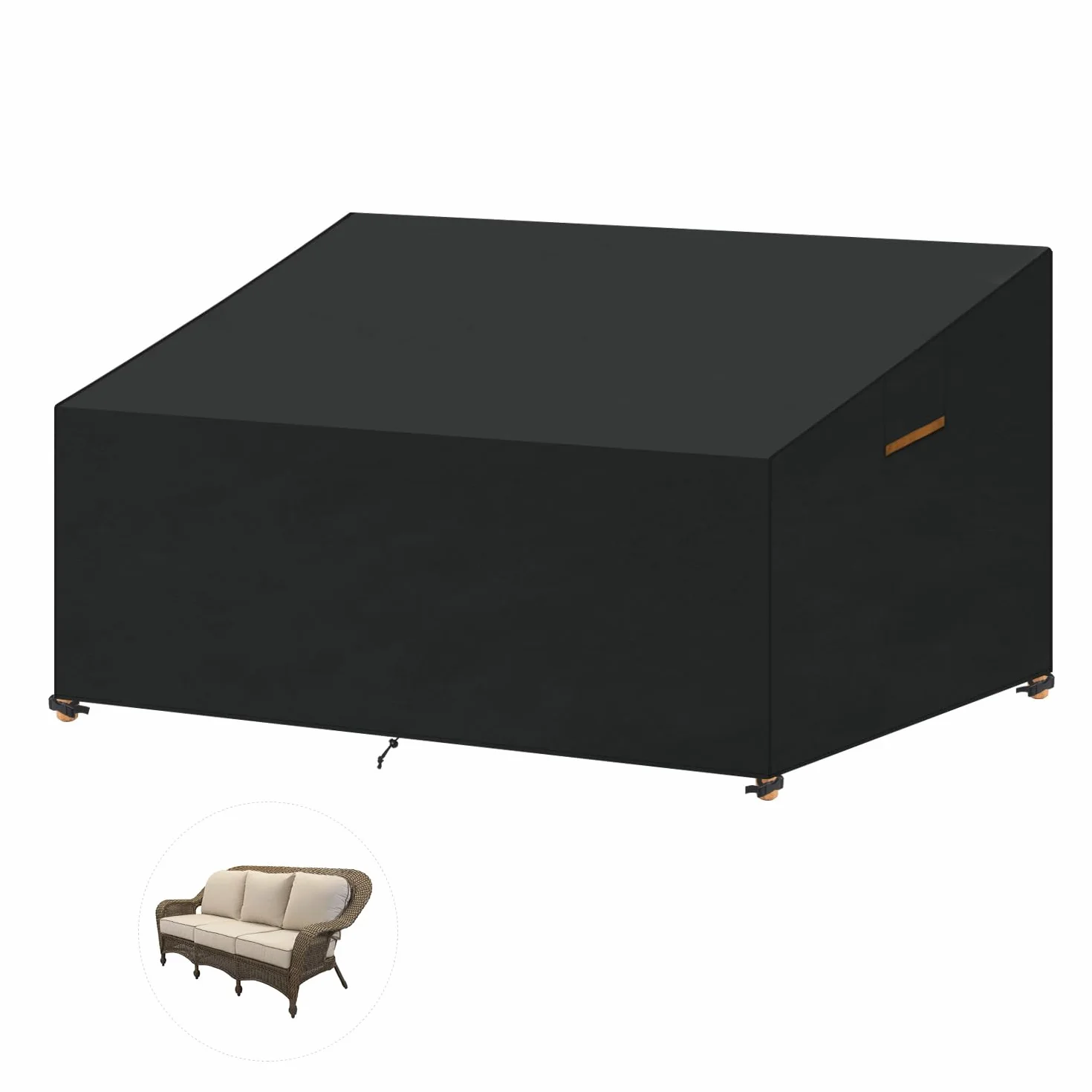Housse de Canapé Exterieur Imperméable Anti UV 180x99x61/89cm 2-3 Places