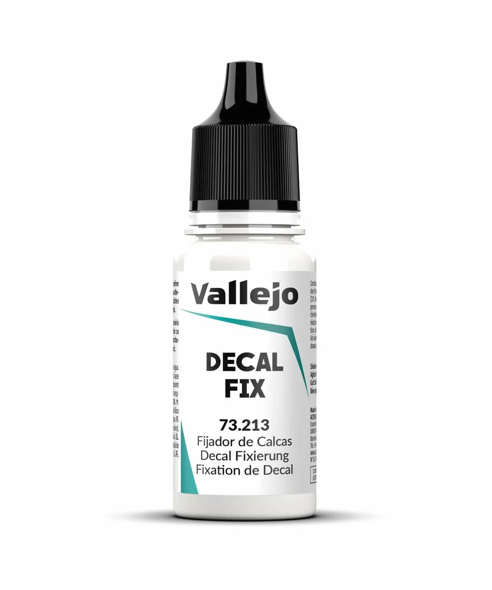 Vallejo Fijador de Calcas Incoloro 18 ML - Fixatif Transparent pour Décalcomanies - Idéal pour Modélisme et Peinture - Série Vallejo 18 ML