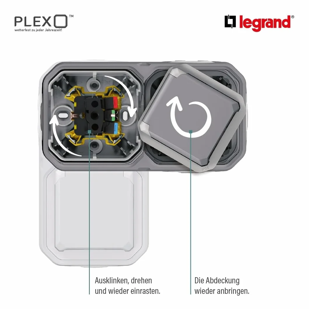 Legrand 069849L PL-COMP E/S PULS PERS 10A BL Baumarkt, gris