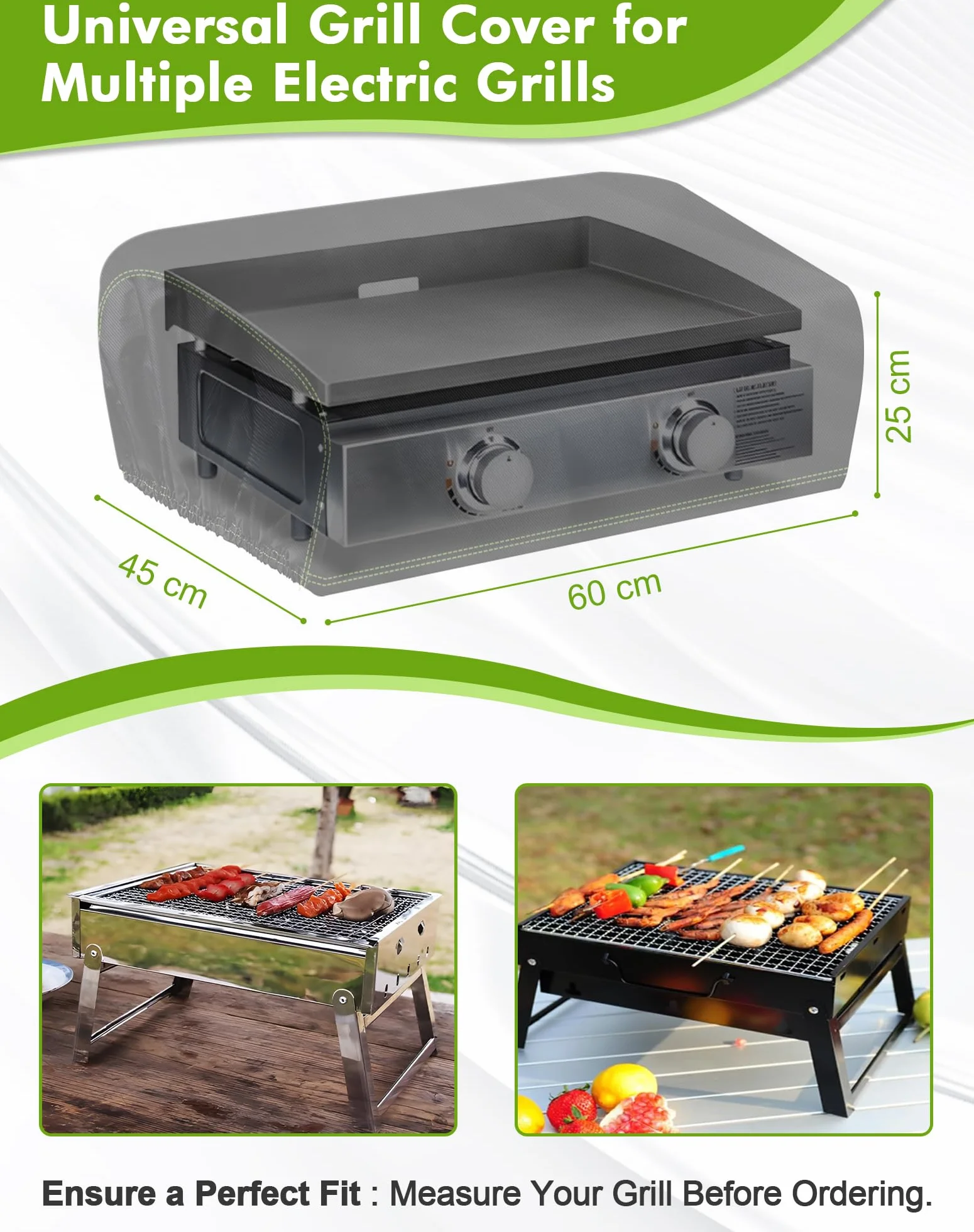Housse Plancha Exterieur 600D Oxford Protection 60x45x25 cm Imperméable Anti-UV Anti-poussière Universelle