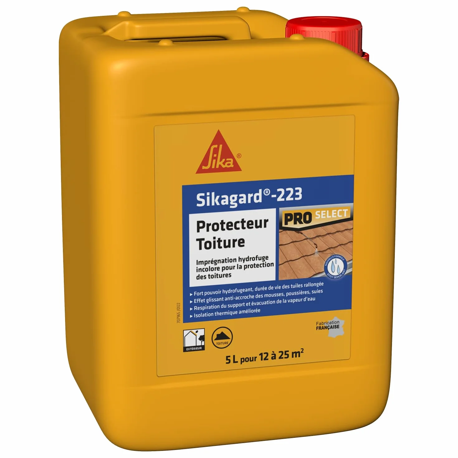 SIKA - Protecteur Toiture - Imperméabilisant hydrofuge - Sikagard 223 - Protection longue durée - Extérieur - 5L=environ 20m² Incolore