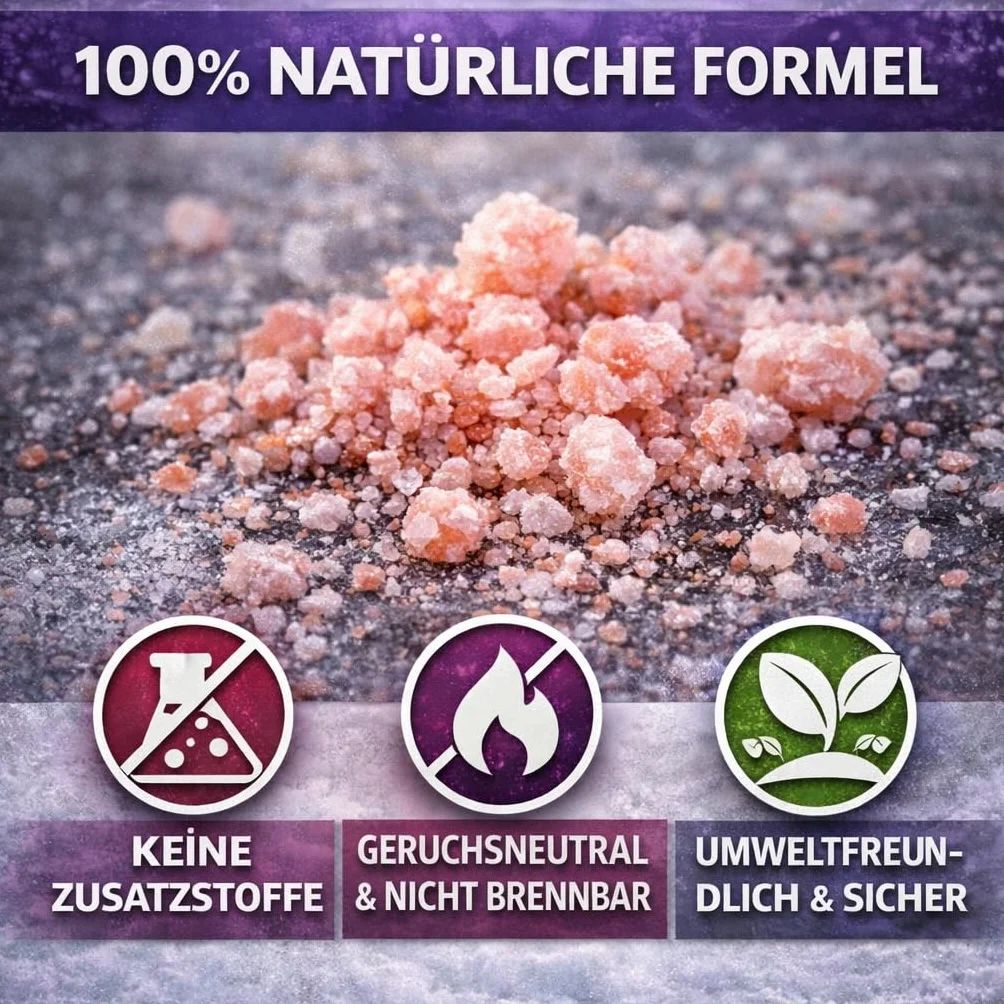 GiDeli Sel de déneigement 10 kg – Sel de dégivrage rose contre glace et neige – Adapté aux animaux – Efficace