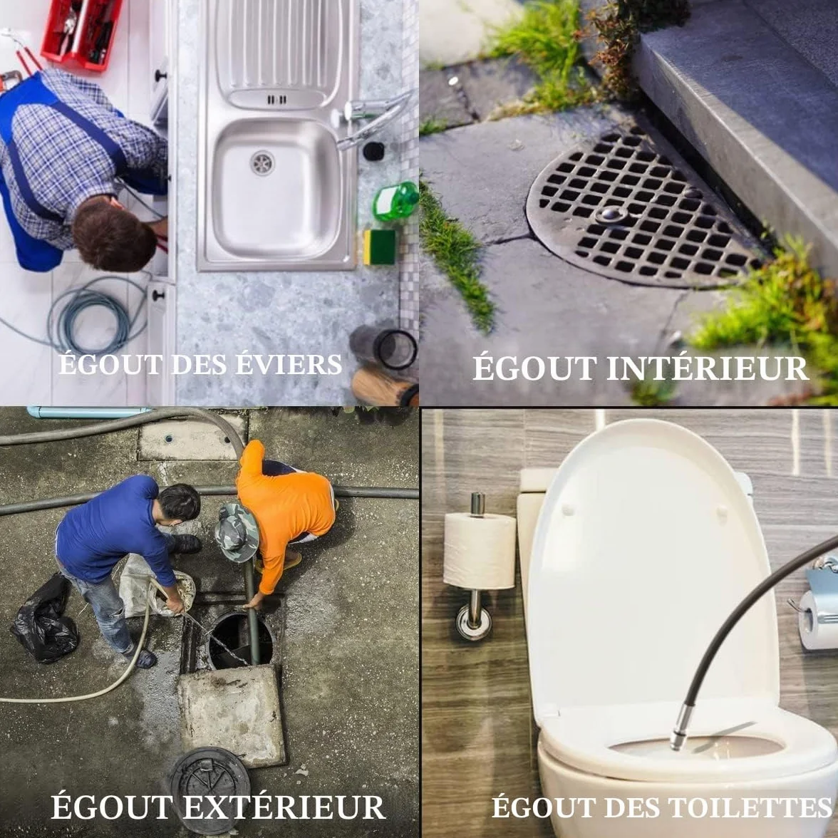 Tuyau Déboucheur Canalisation 15M 180Bar Kärcher K2-K7 HD HDs avec Buse Jet Rotatif Adaptateurs Lavor Parkside Bosch