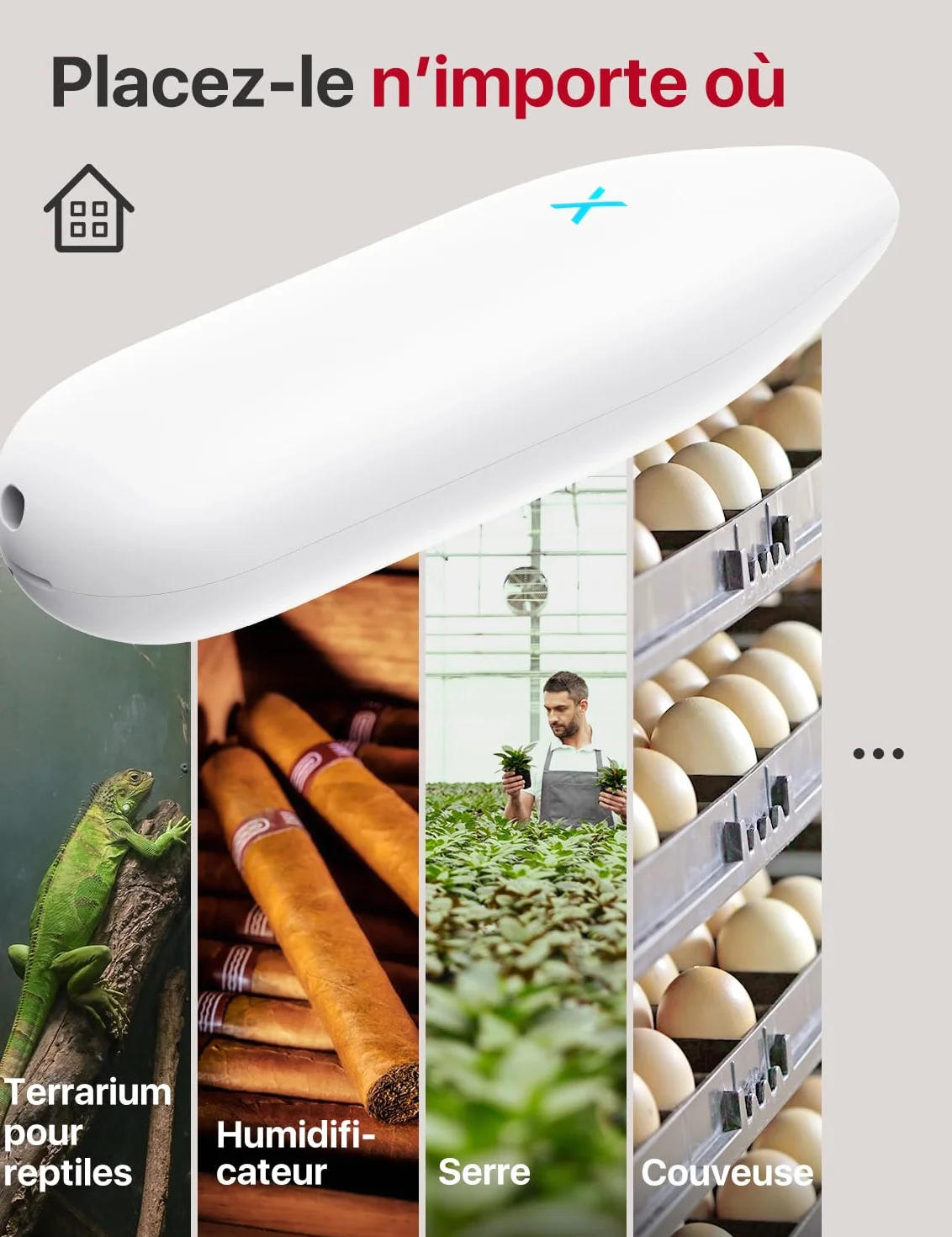 X-Sense STH55 Thermomètre Intérieur Connecté WiFi Hygromètre Haute Précision Suivi Température Humidité Alertes App Compatible Alexa