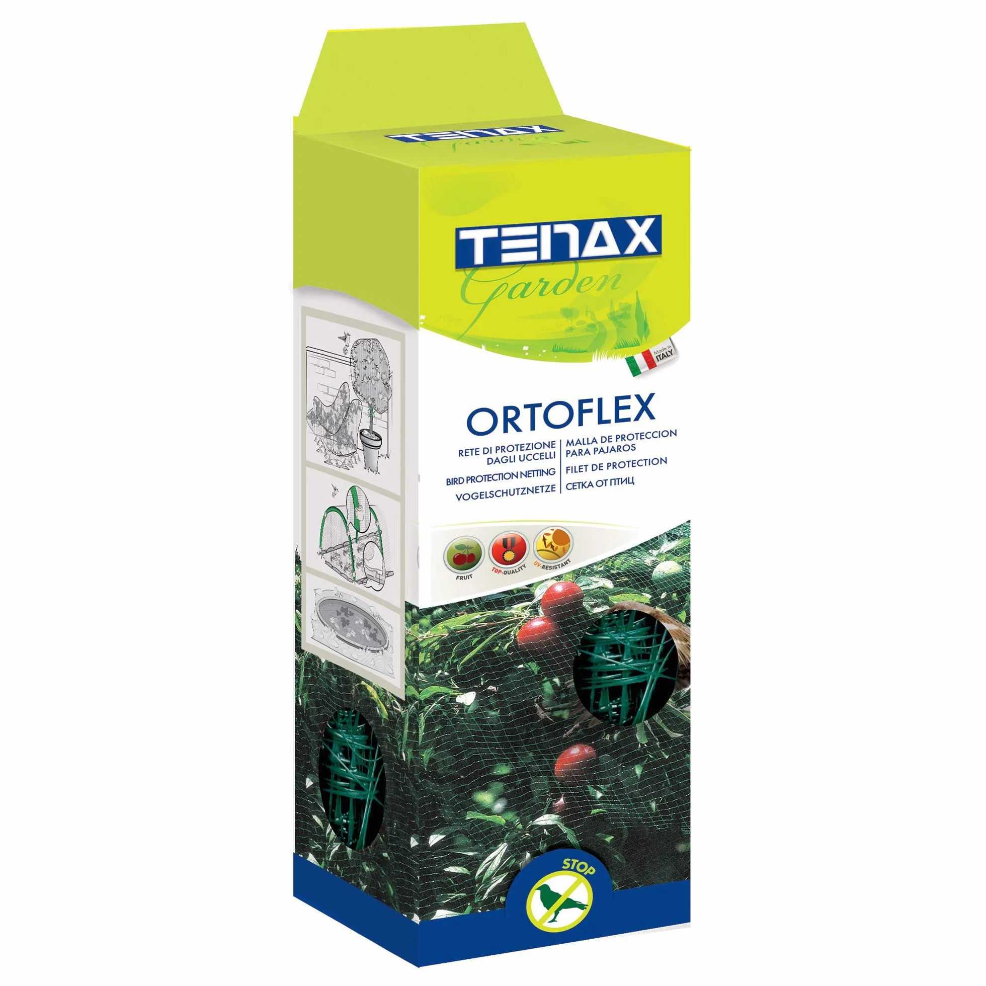 Tenax ORTOFLEX 4,00x5 m Vert Filet Anti-Oiseaux Protection Fruits Cultures