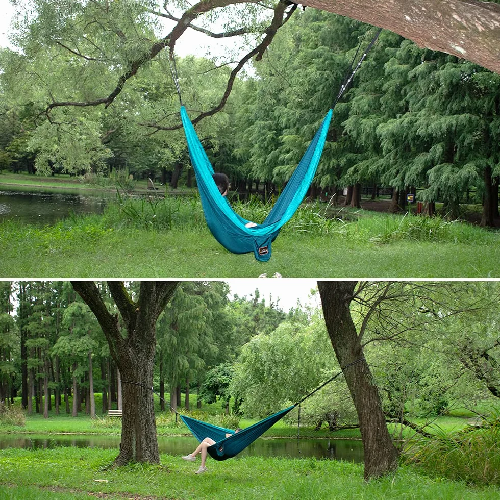 AnorTrek Camping Hammock, hamac de Voyage en Nylon Super léger et Portable avec Deux Sangles d'arbre