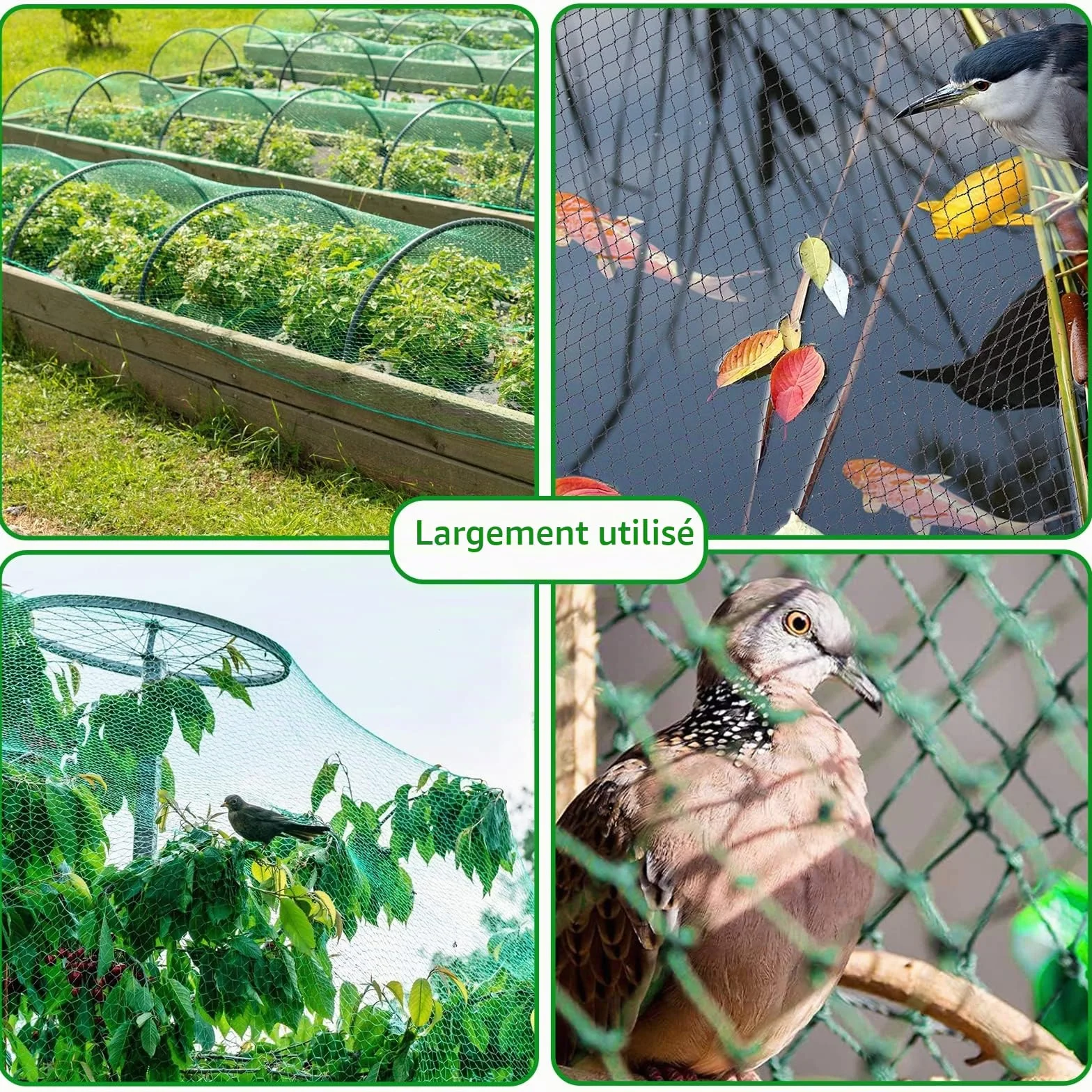 Filet Anti Oiseaux 4M x 12M Filet de Protection Jardin Plantes Fruits Fleurs