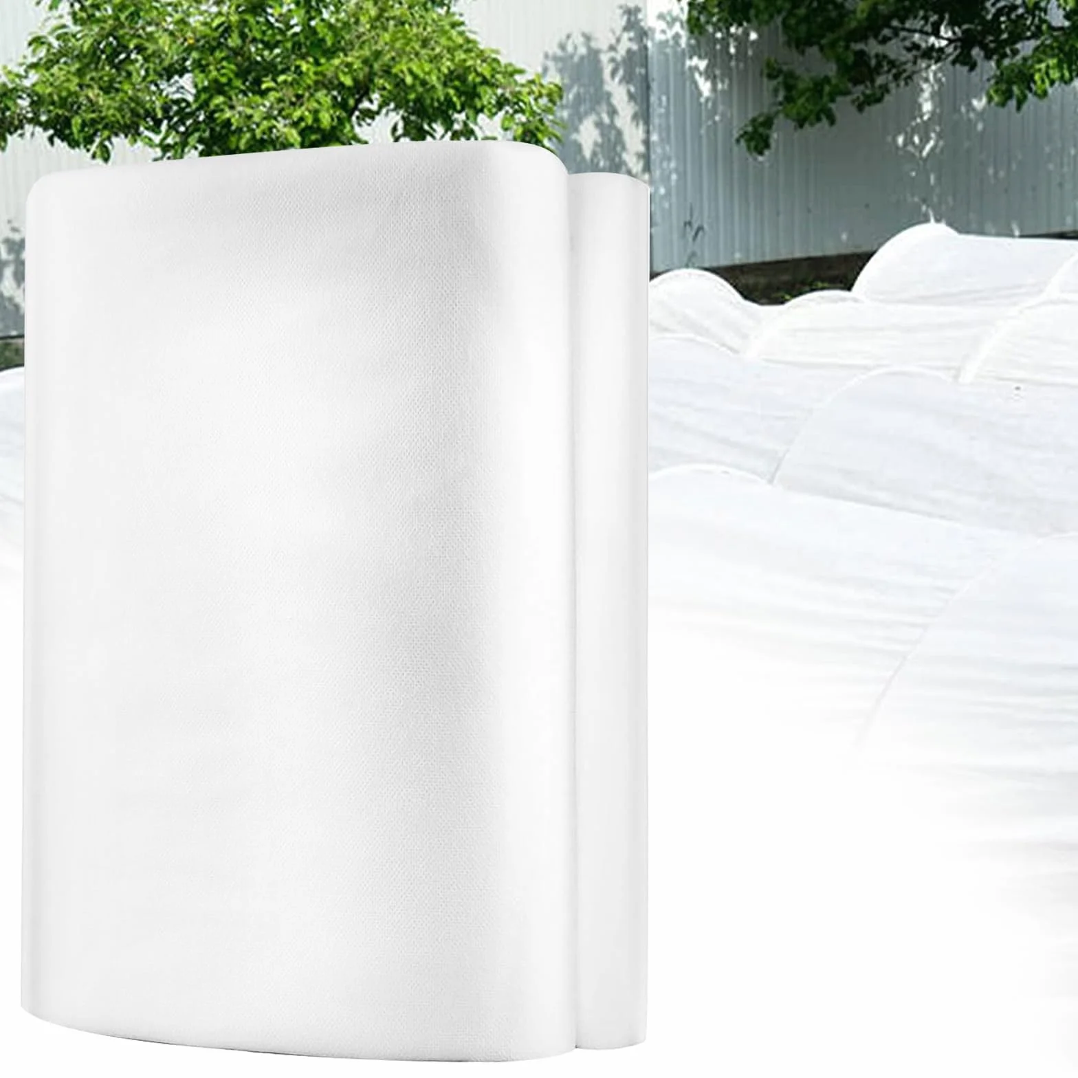 Bâche d'Hivernage Plante 2x10m Voile Hivernage Protection Gel Réutilisable Résistant Insectes Oiseaux Blanc