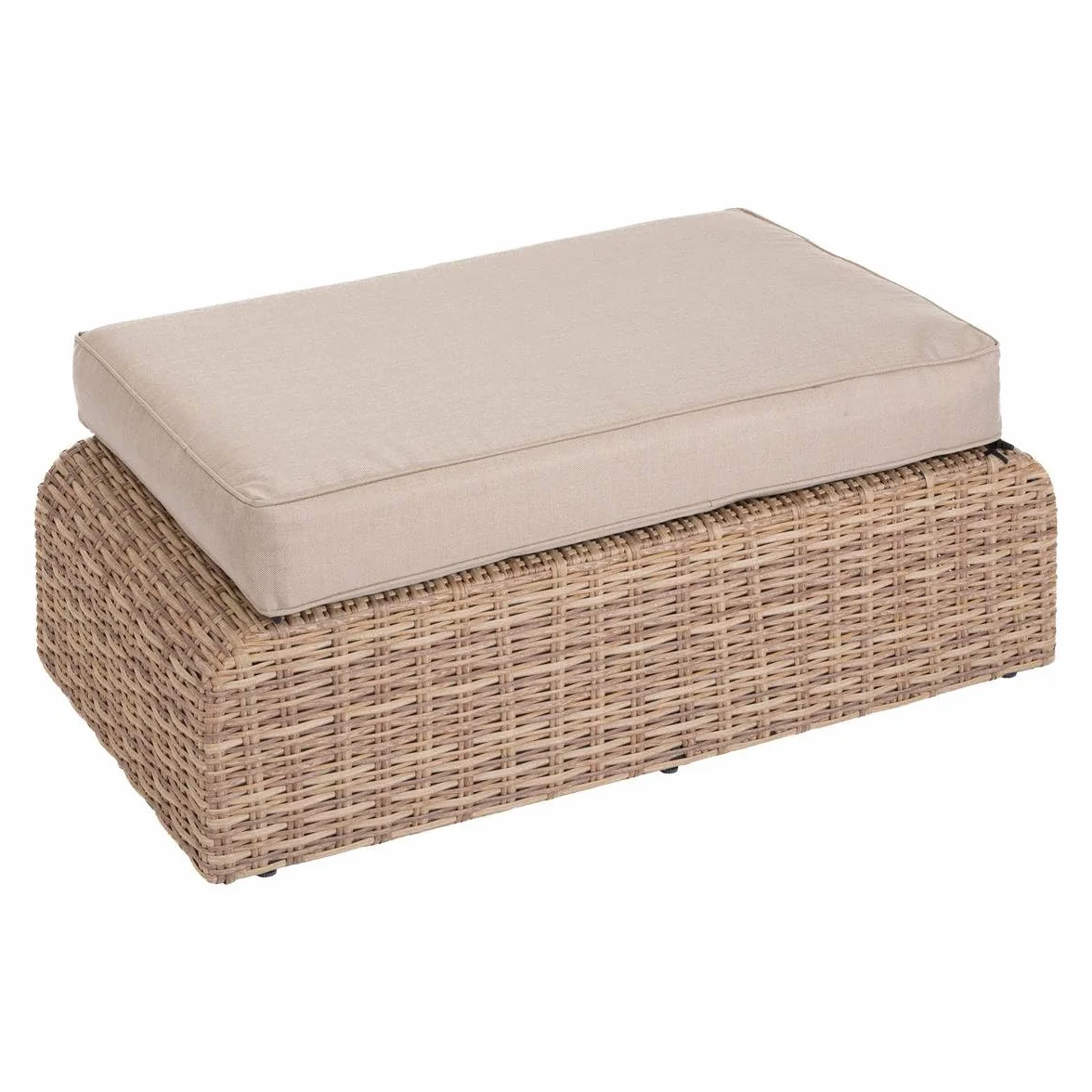 Pouf de Jardin Hespéride Mooréa Savana Anti-Rouille Résine Tressée Polyester