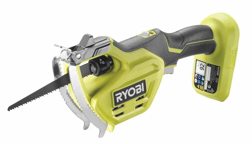 RYOBI - Élagueur/Scie à mainSans Fil 18V ONE+ RY18PSA-0 – Guide 15 cm, Poignée GripZone – Idéale Elagage, coupe Petit diamètre, Travail de précision – Batterie Non Incluse