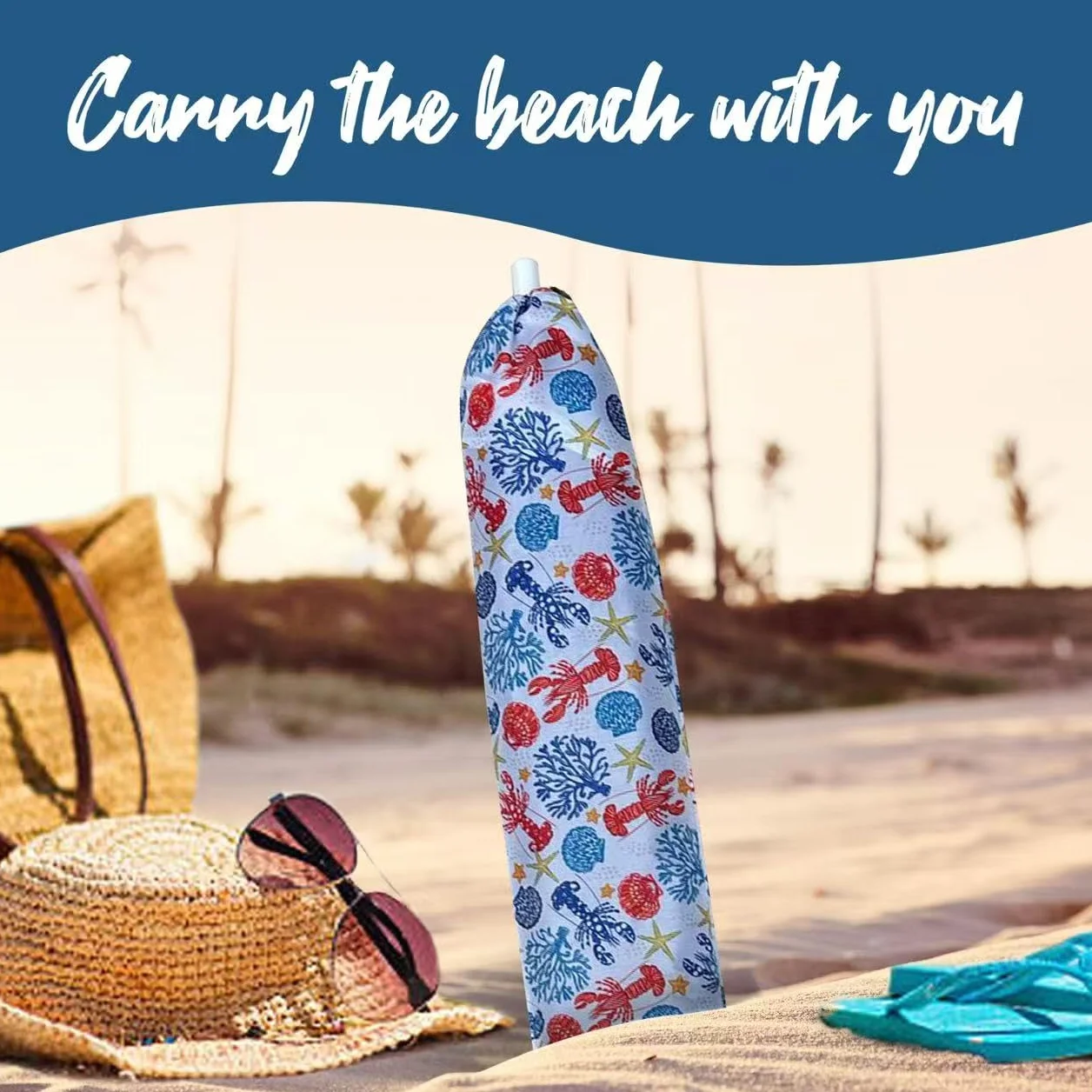 Housse Parasol Plage avec Poignée Robuste – Accessoire Pièce de Rechange