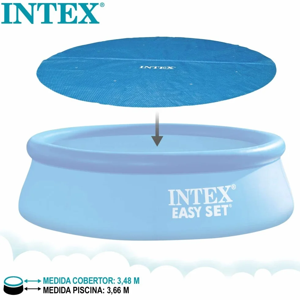Intex Bâche Solaire Piscine 366 cm Bleu 28012