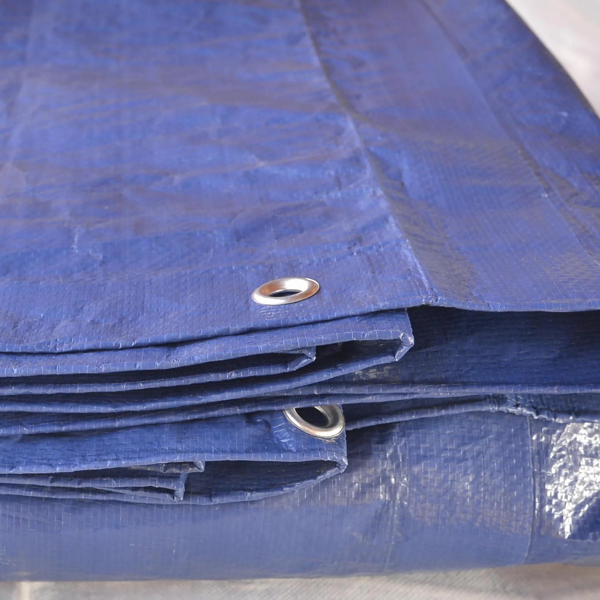 Tenax Cover All Bâche avec œillets en métal imperméable et indéchirable 3 x 5 m Vert/bleu 90 g/m² Pour bois, meubles de jardin, voitures, piscines, bateaux, camping