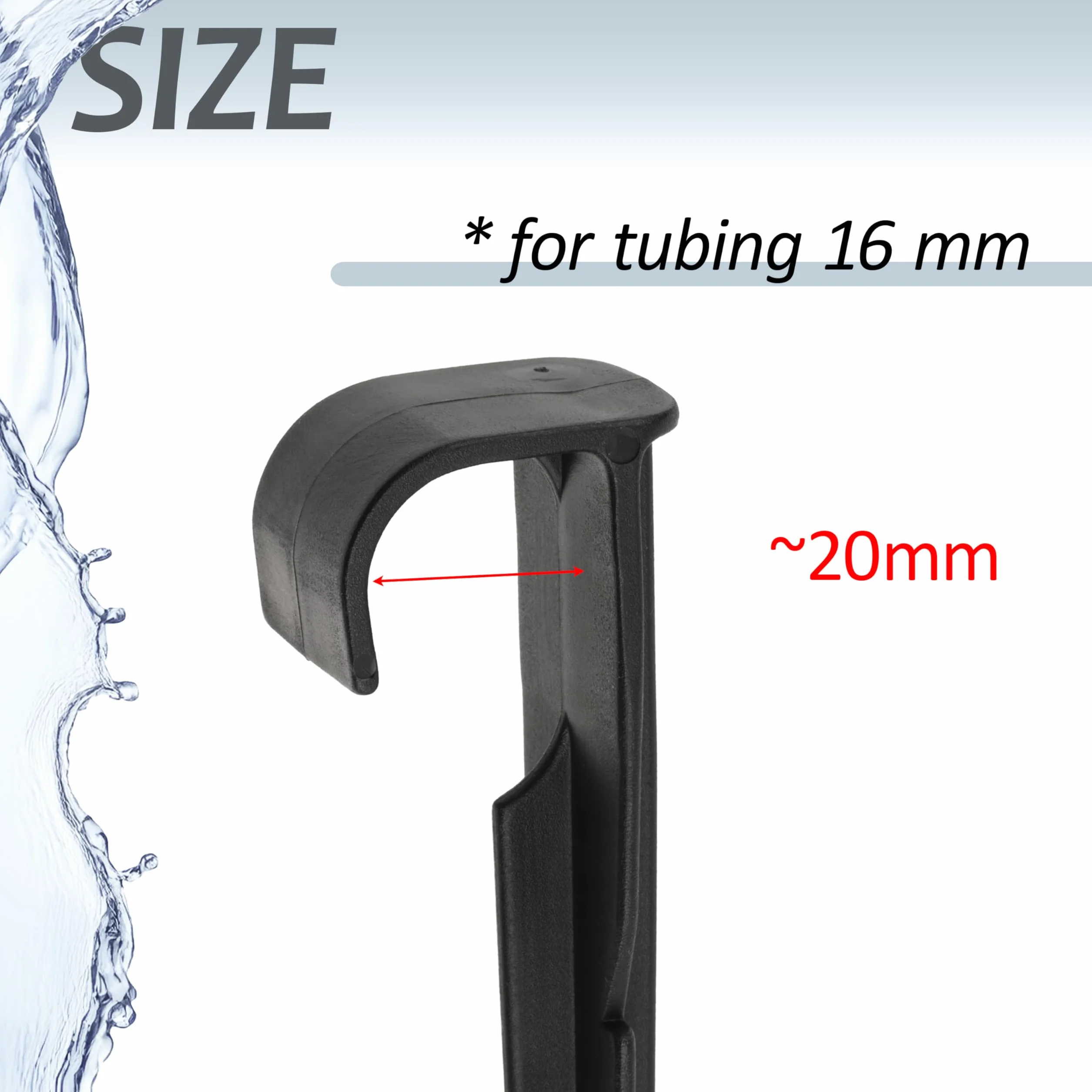 AERZETIX Lot de 25 piquets fixation tuyau goutte à goutte Ø16 mm avec goutteurs incorporés système irrigation arrosage automatique