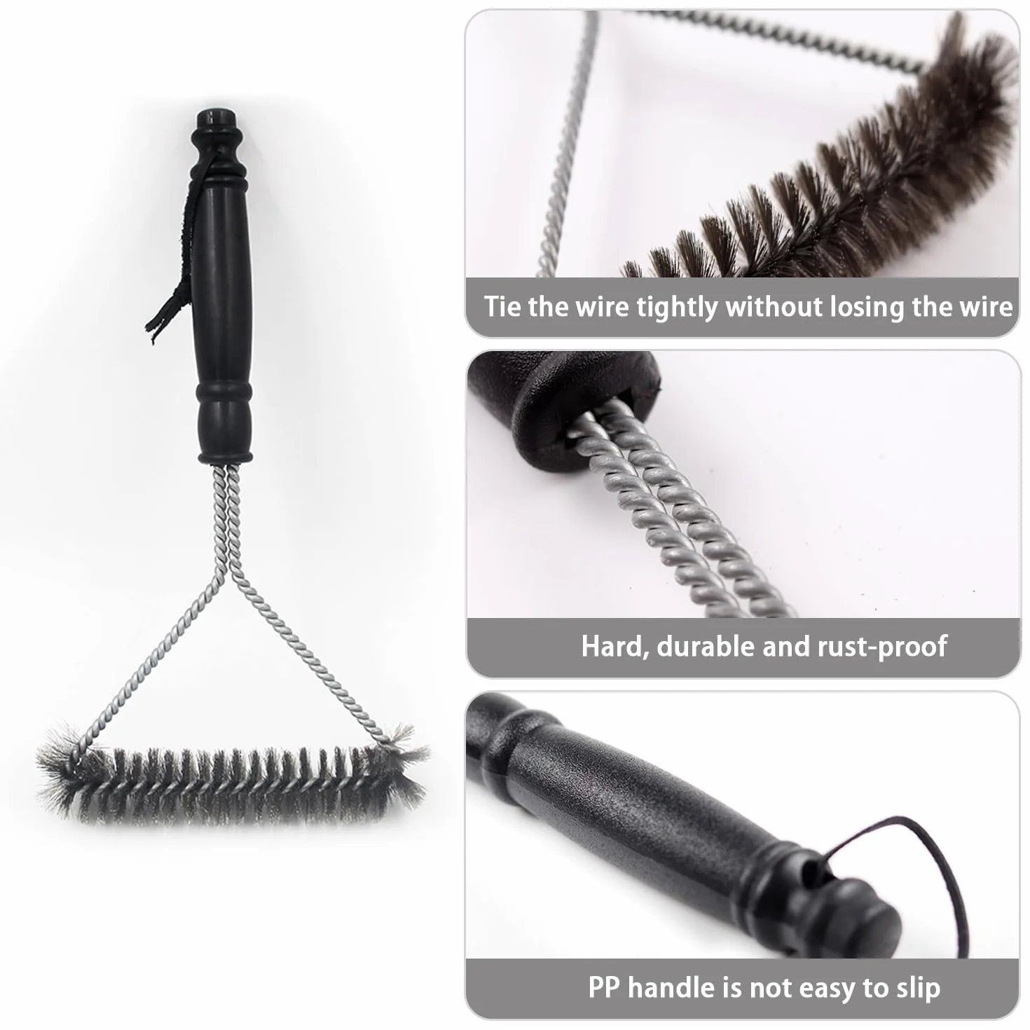 Brosse de Nettoyage pour Barbecue 2 en 1 - Brosse BBQ en Acier Inoxydable + Brosse Multifonctionnelle