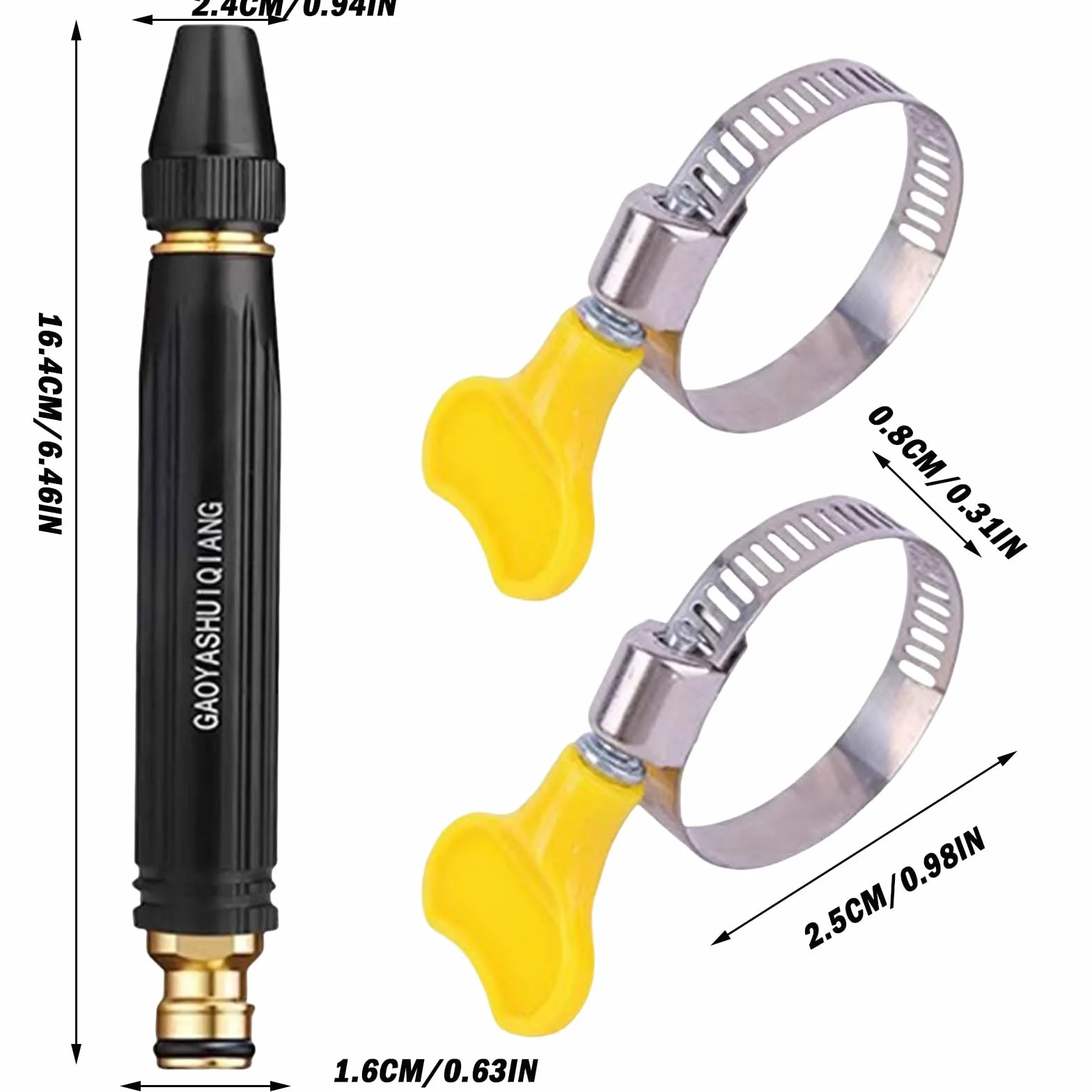 Buse Haute Pression Réglable Embout d'Arrosage pour Tuyau de Jardin