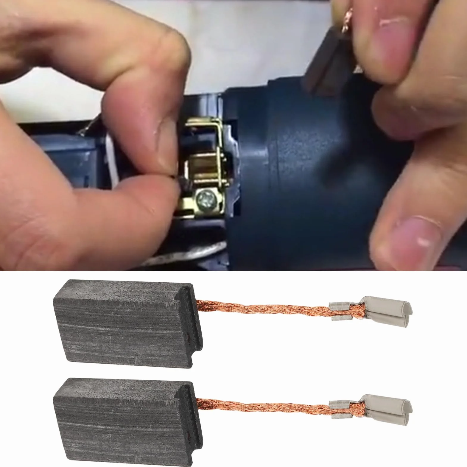 Lot de 2 Paires de Balais de Charbon à Arrêt Automatique 6 X 10 X 17 Mm Compatible avec Bosch GWS 13-125 CIE 3601G940R0 3 601 G9F 000