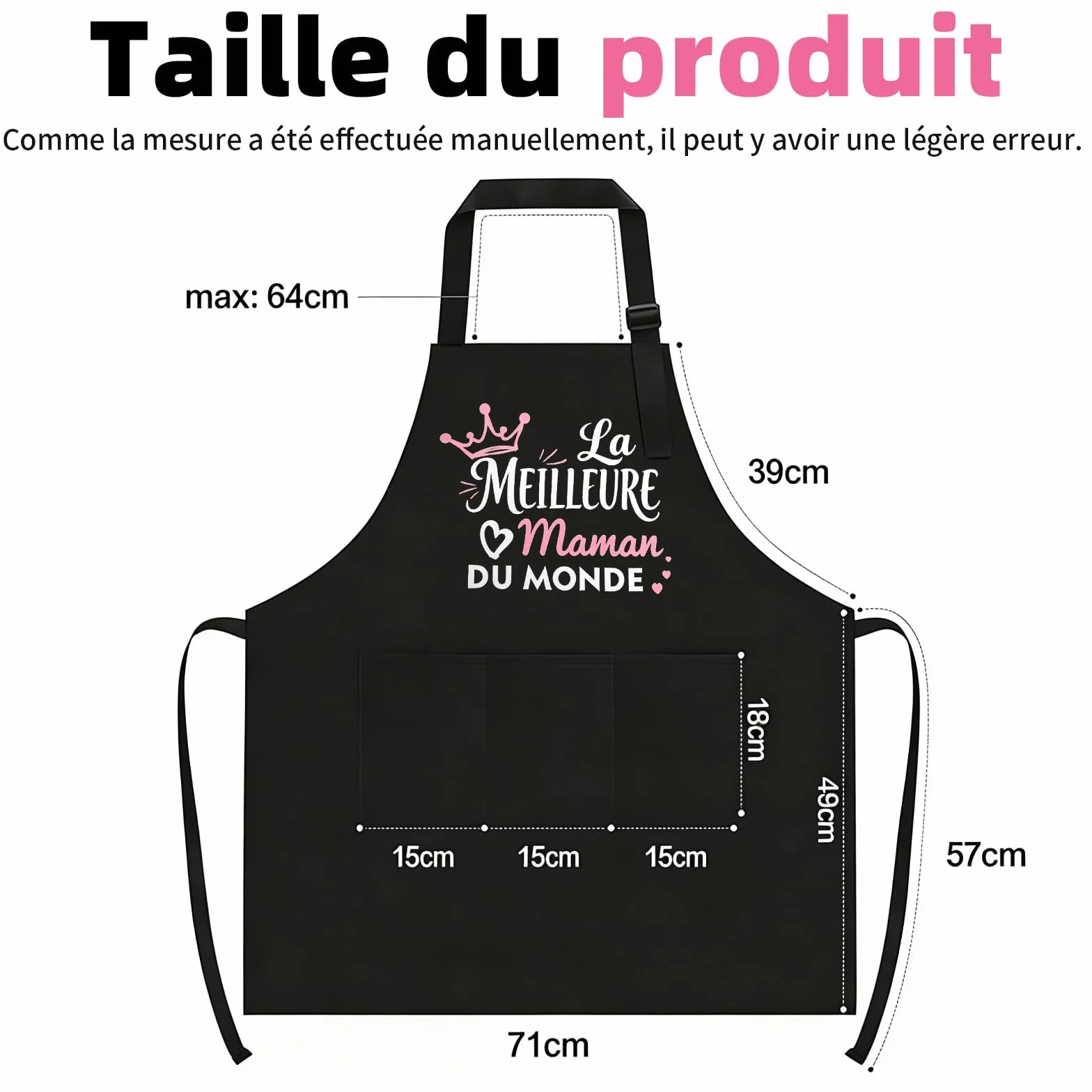 Personnalisé Tablier De Cuisine Femme Cadeau Anniversaire Maman Fete Des Meres Barbecue BBQ