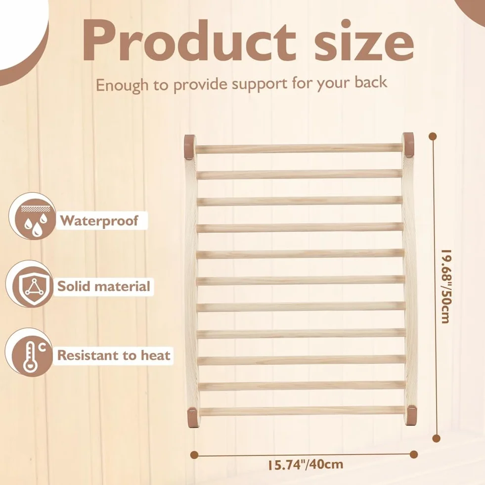 Dossier de Sauna Ergonomique en Forme de S pour Récupération et Relaxation