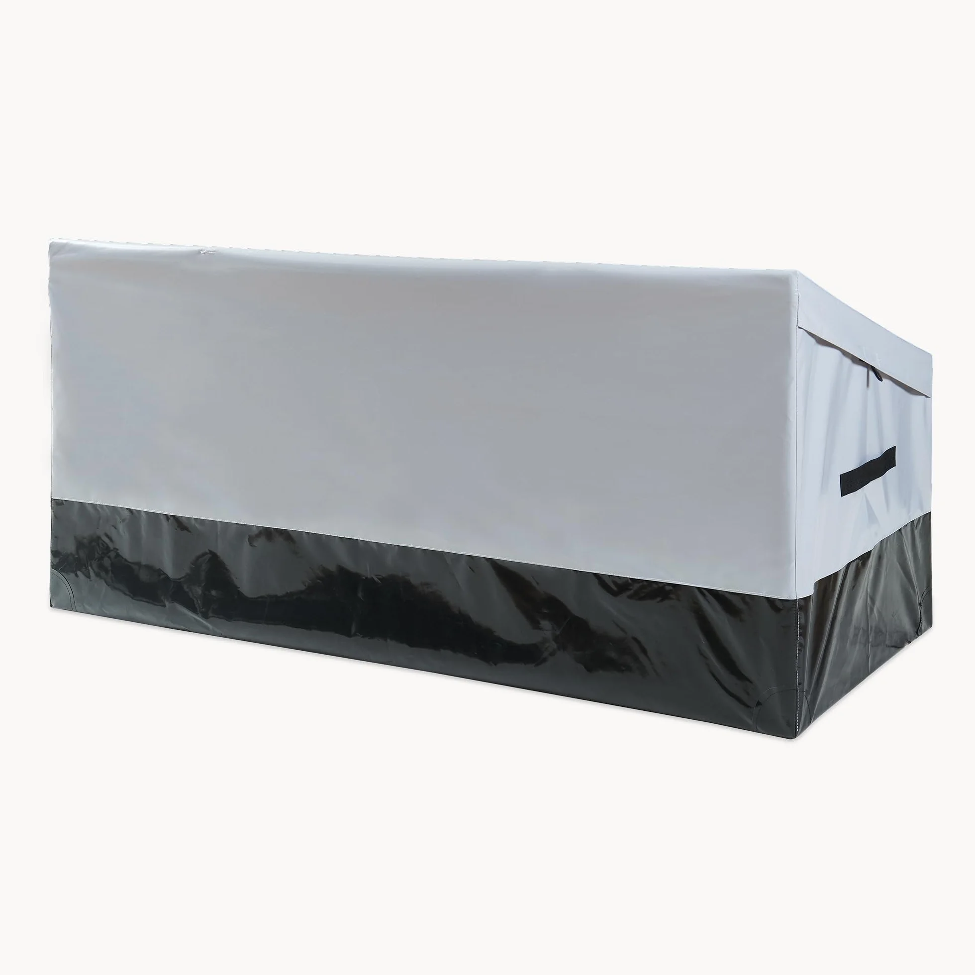 Coffre de Jardin Résistant 560 L Acier Polyester 155 x 64 cm Gris Noir