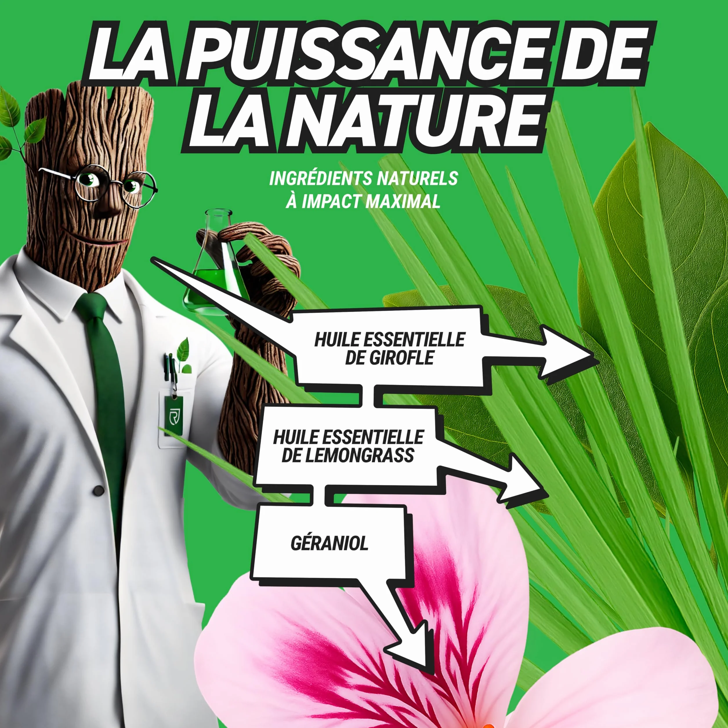 RepellShield® Anti Guepe Spray 250ml Barrière Répulsive Citronnelle Géraniol Anti Guepes Frelons Exterieur